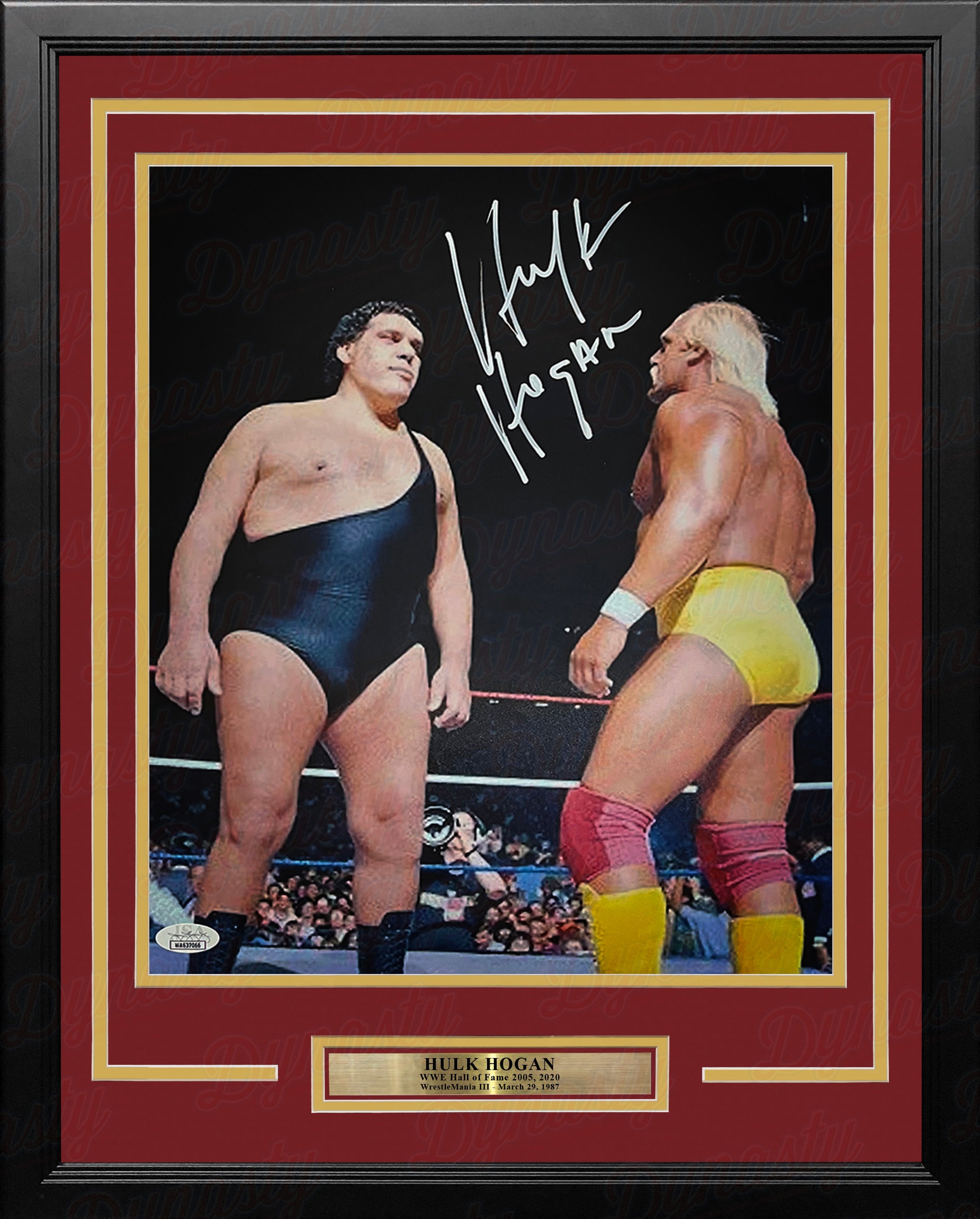 Hulk Hogan WrestleMania III Main Event Autographed Framed 11" x 14" WWE Wrestling Photo 1