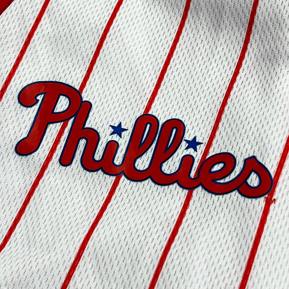 Philadelphia Phillies Pinstripe Logo Baseball Jersey 3