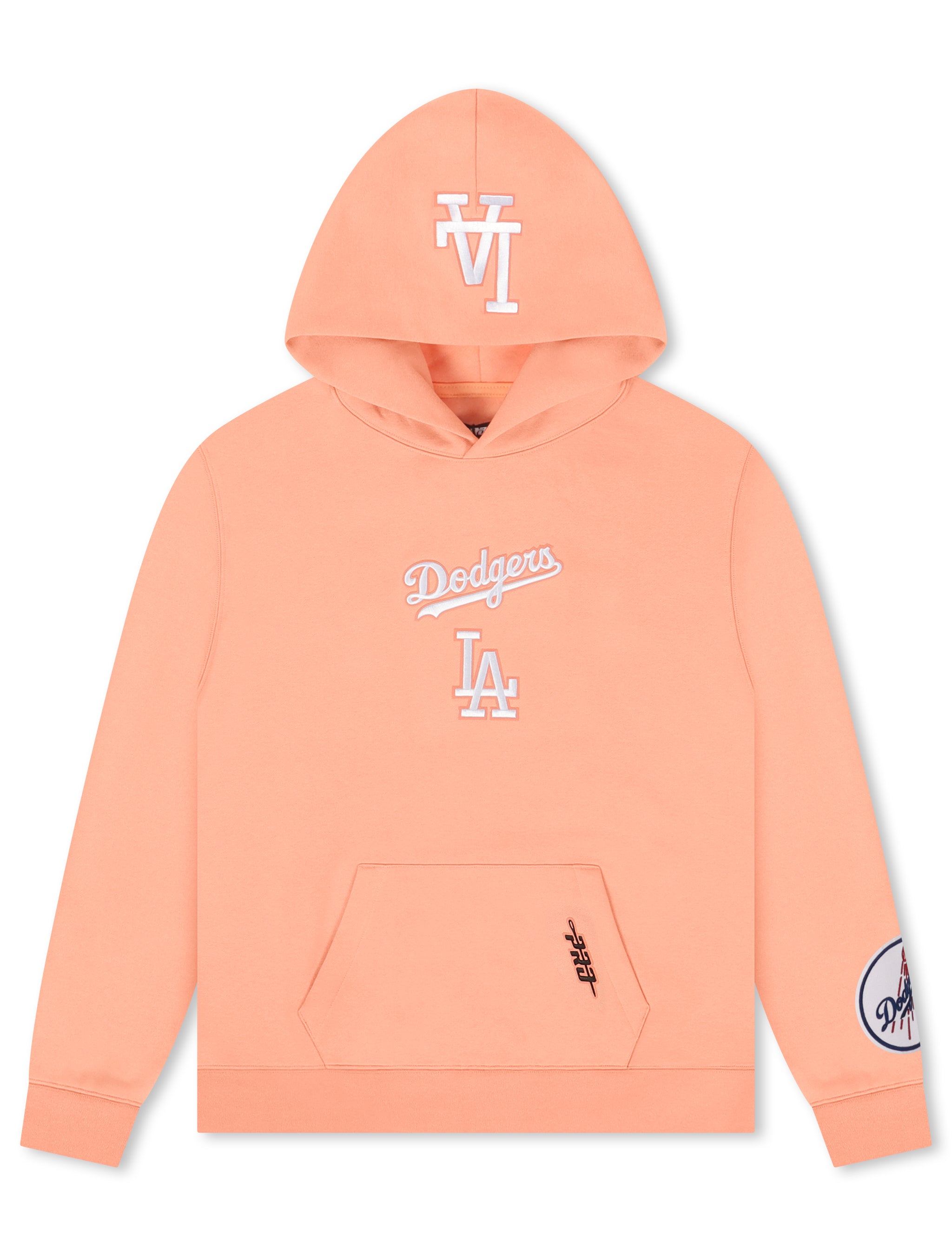 Pro Standard La Dodgers Wingspan Drop Shoulder Hoodie - Guava 2