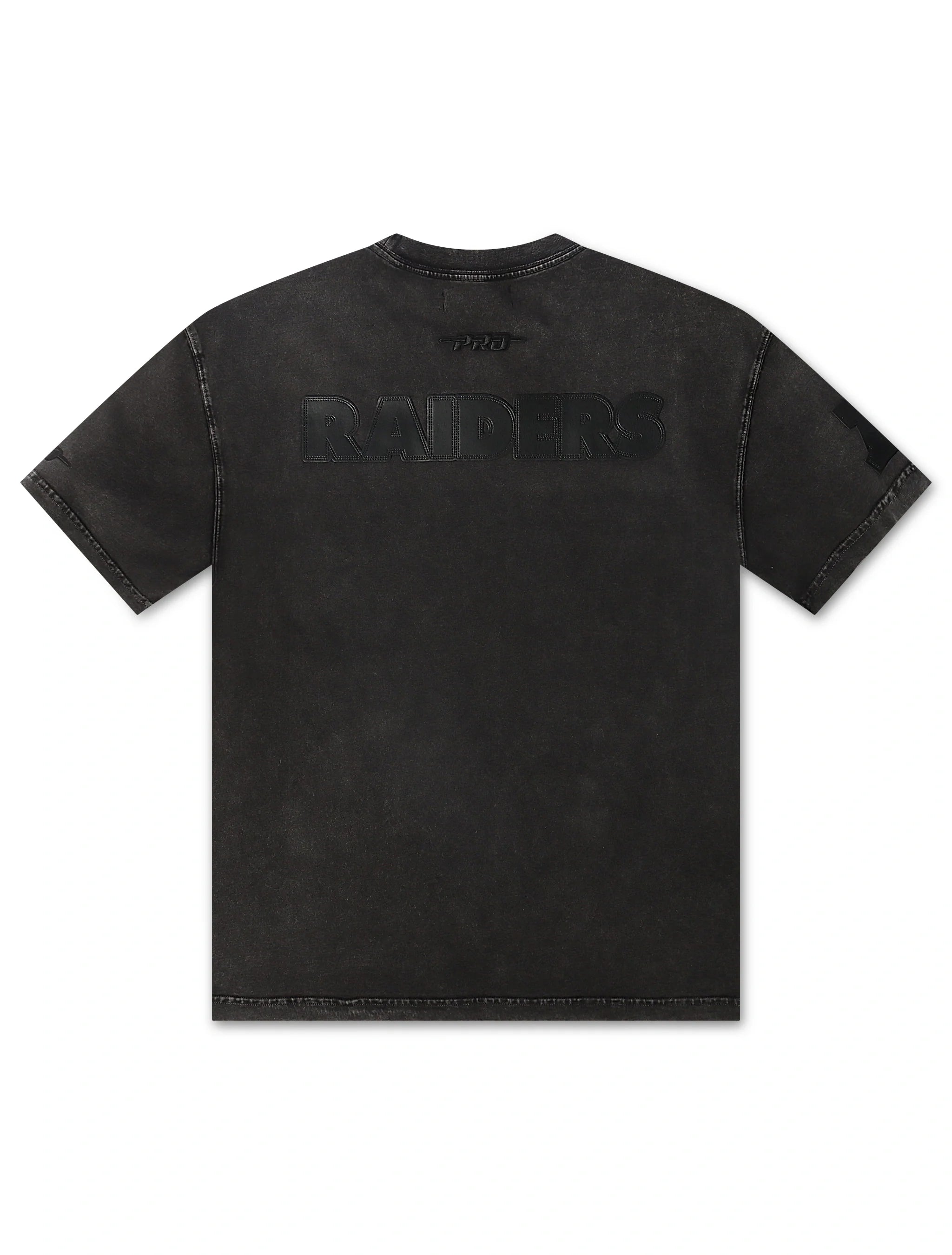 Pro Standard Raiders All-Over Logo Tee - Washed Black 2