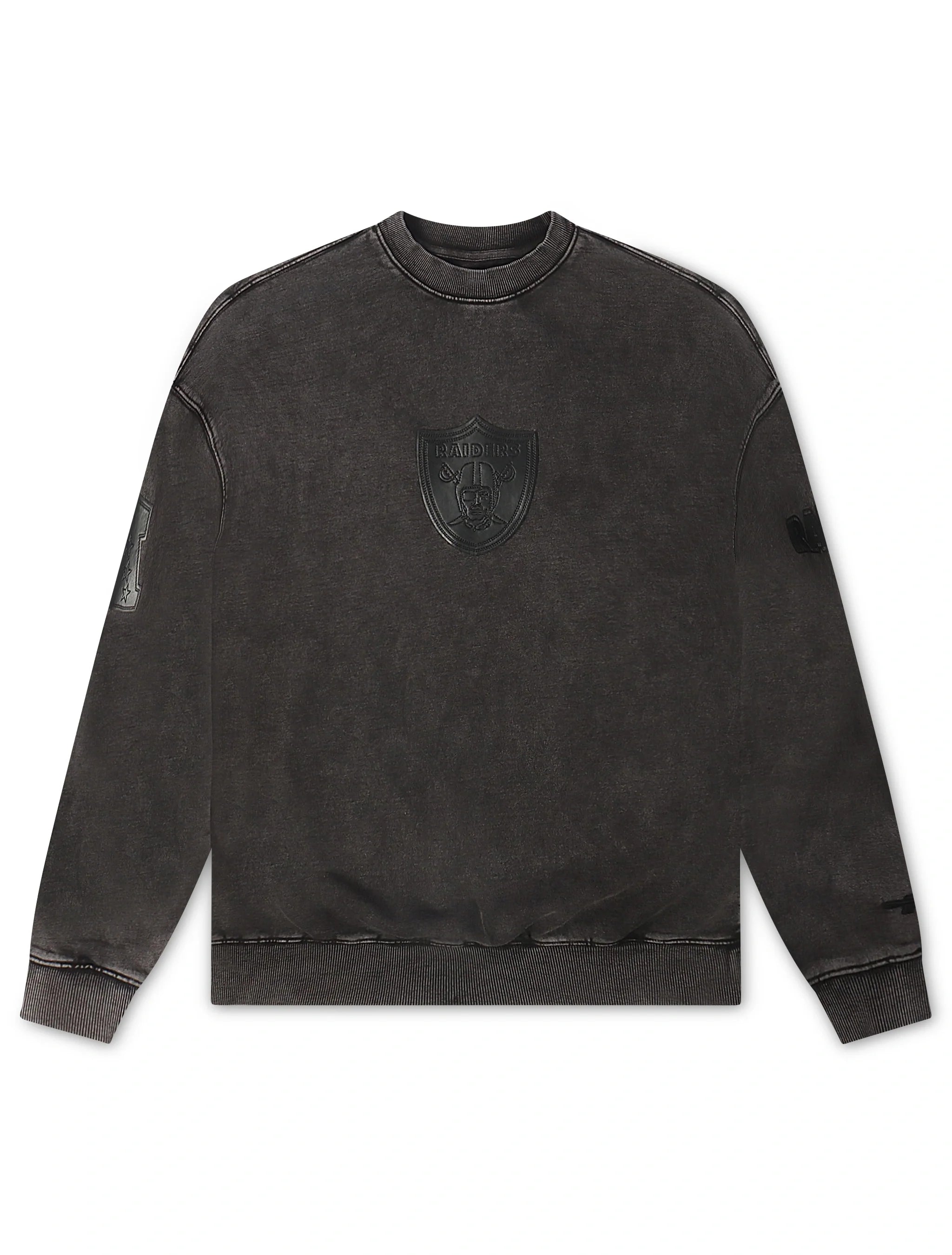 Pro Standard Raiders Enzyme Drop Shoulder Crewneck - Washed Black 1