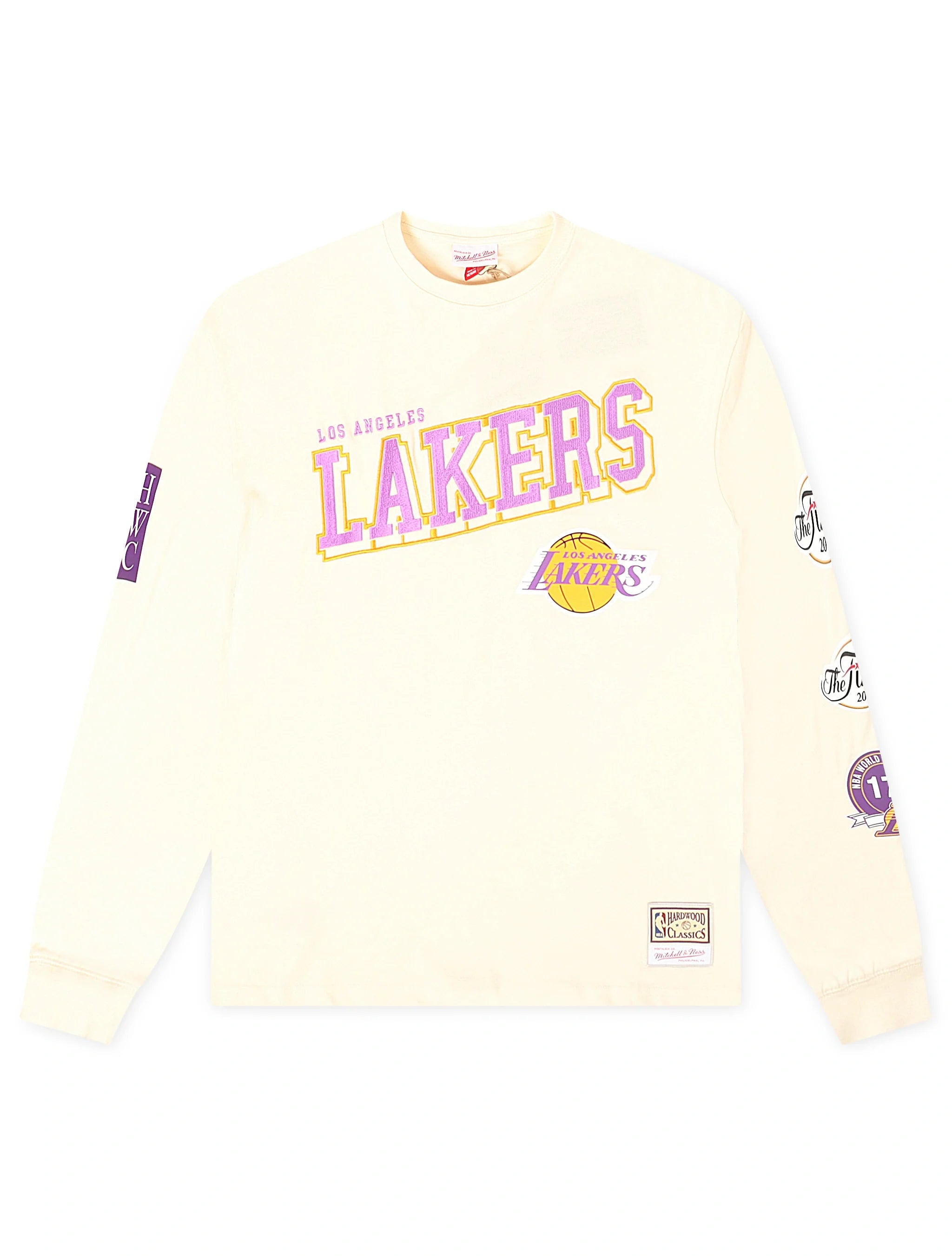 Mitchell & Ness Lakers Long Sleeve - Cream 1