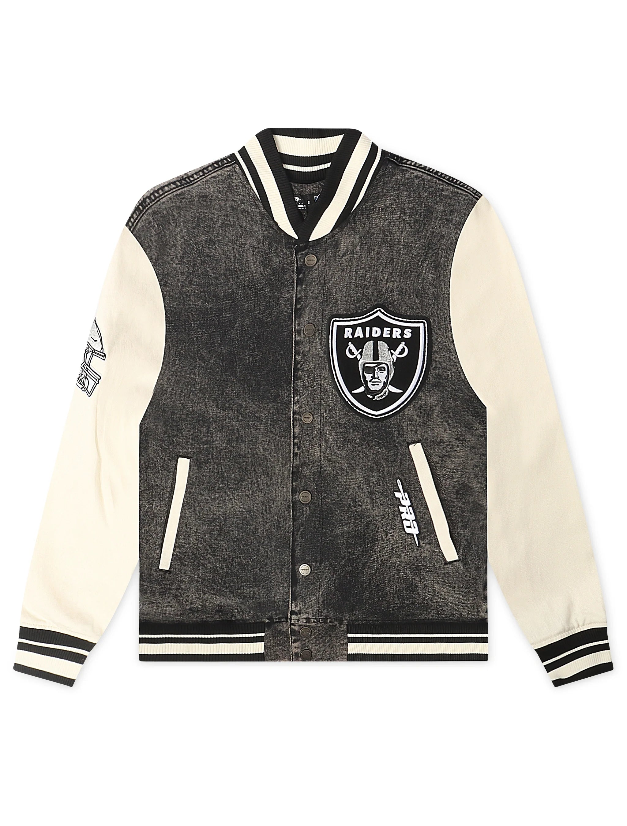Pro Standard Raiders Rebel Athletics Jacket - Charcoal/Cream 1