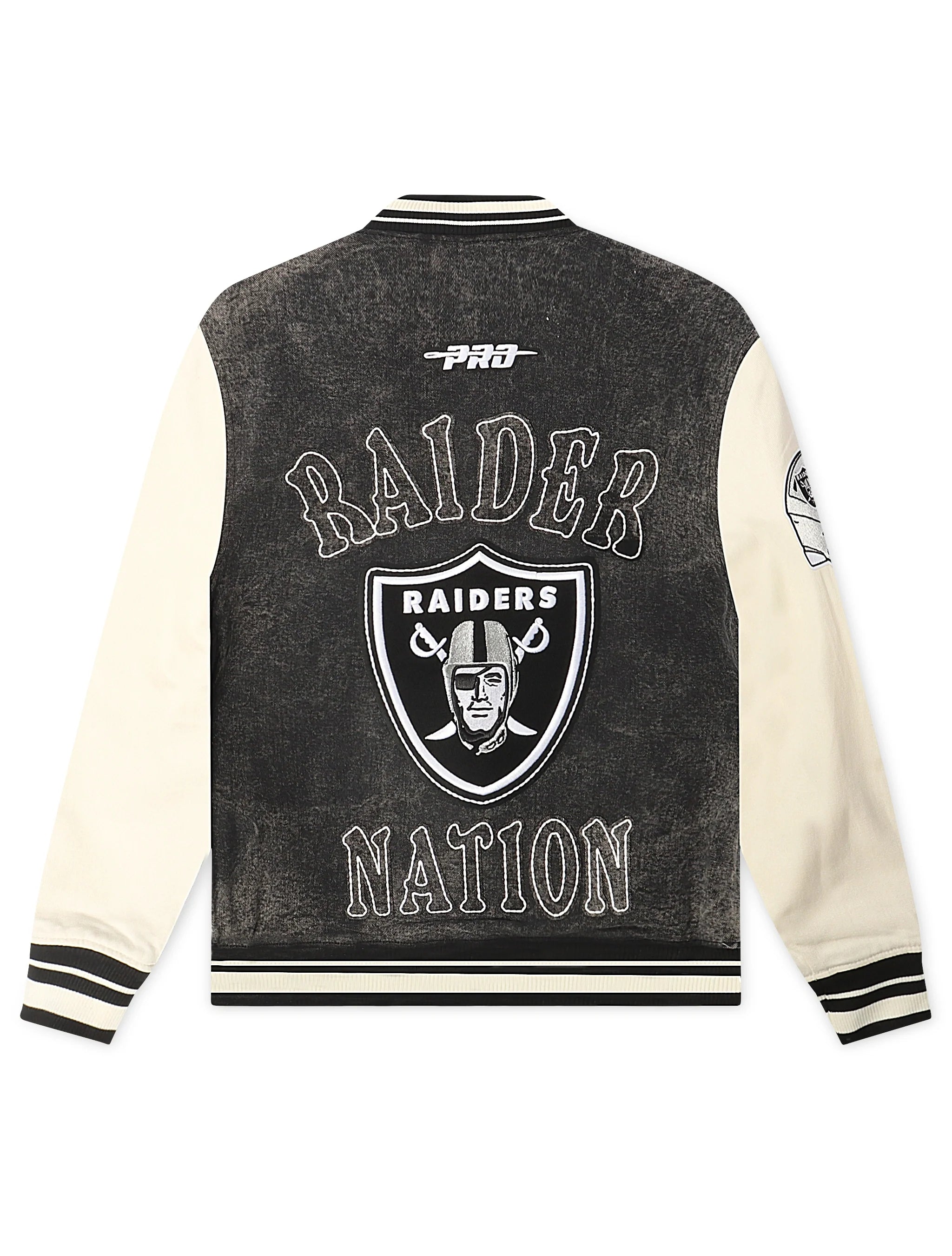 Pro Standard Raiders Rebel Athletics Jacket - Charcoal/Cream 2