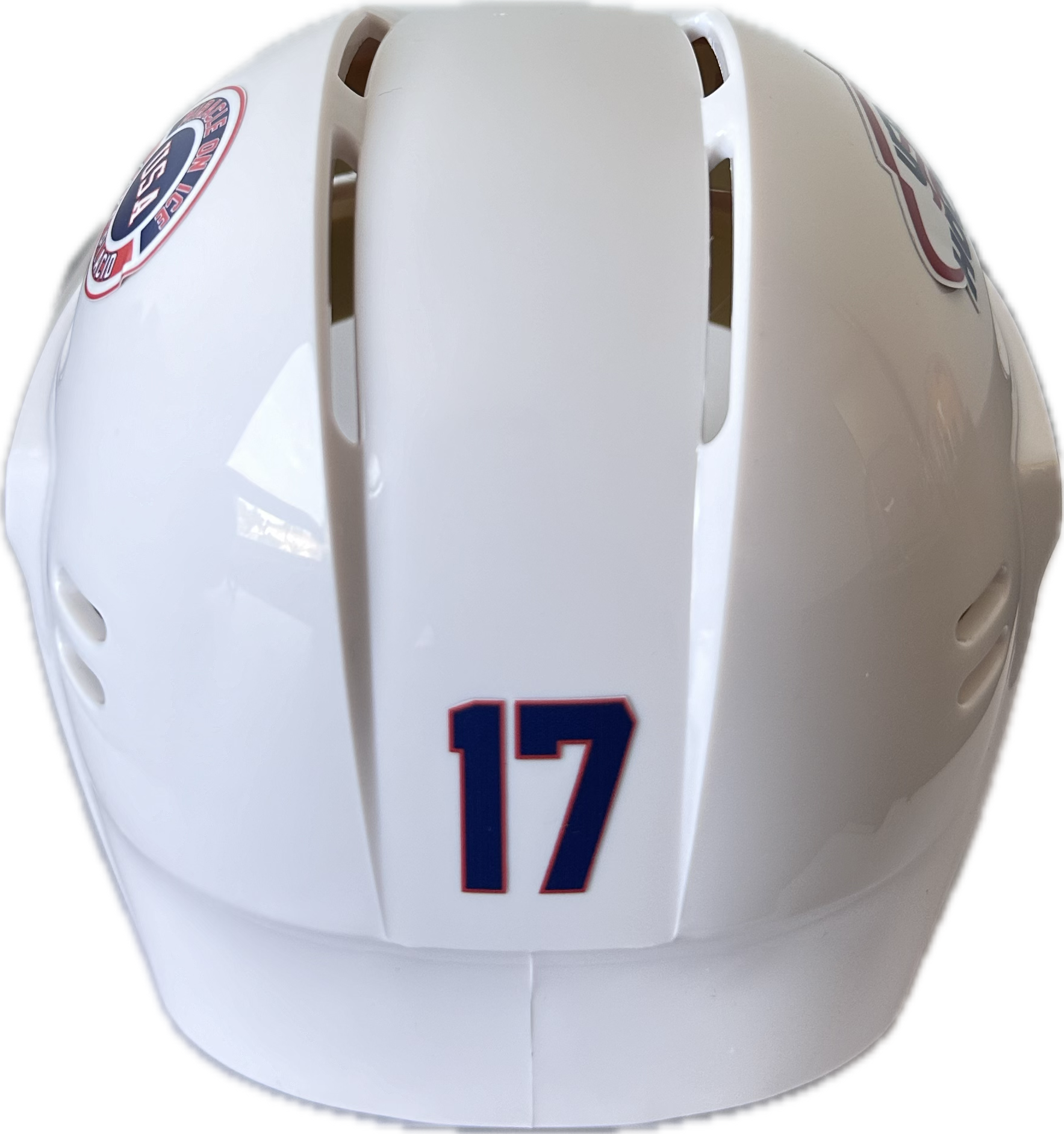 USA Hockey Miracle on Ice 1980 Jack O'Callahan Mini Hockey Helmet- White 3