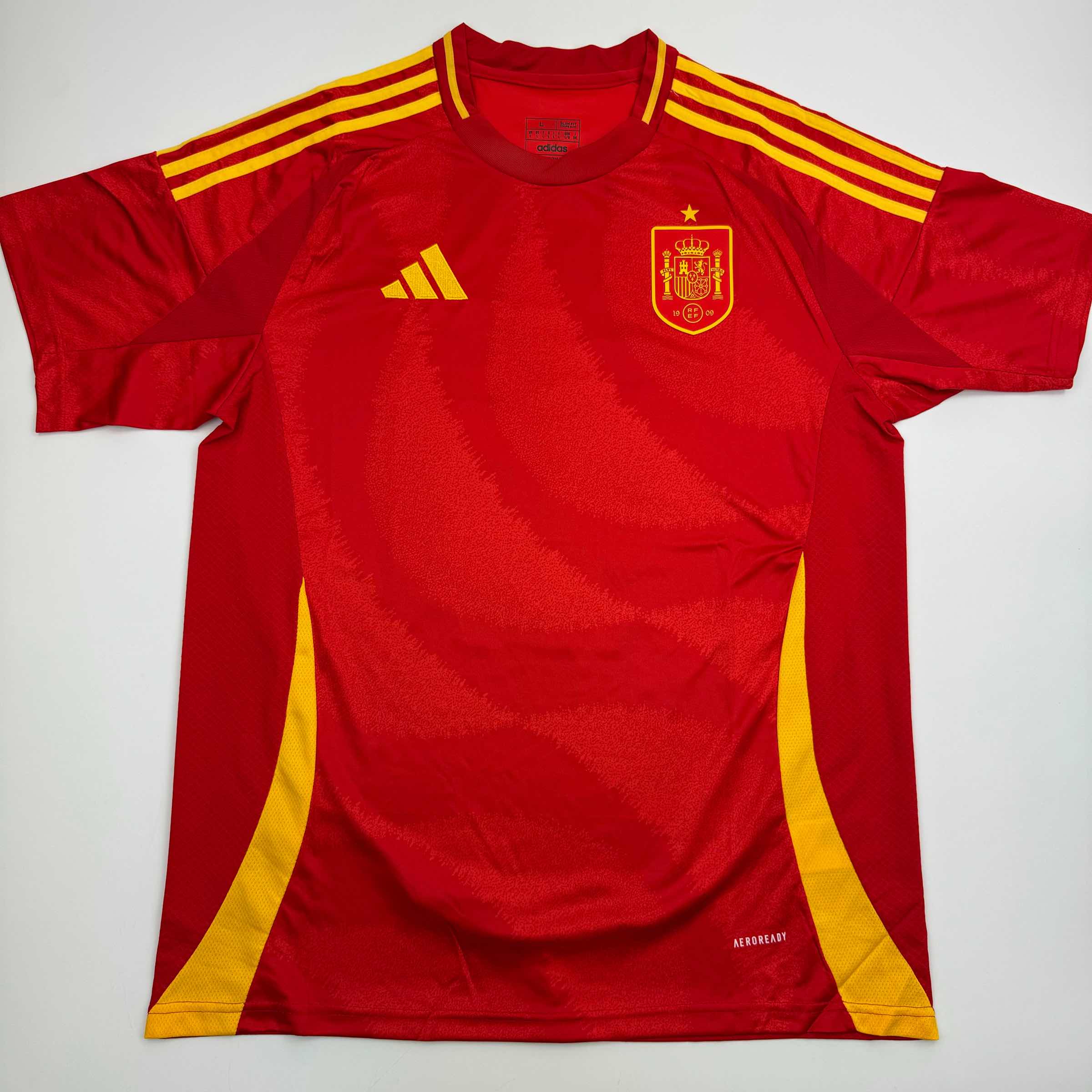 Autographed/Signed Lamine Yamal Spain Red World Cup Soccer Futbol Jersey Beckett BAS COA 4