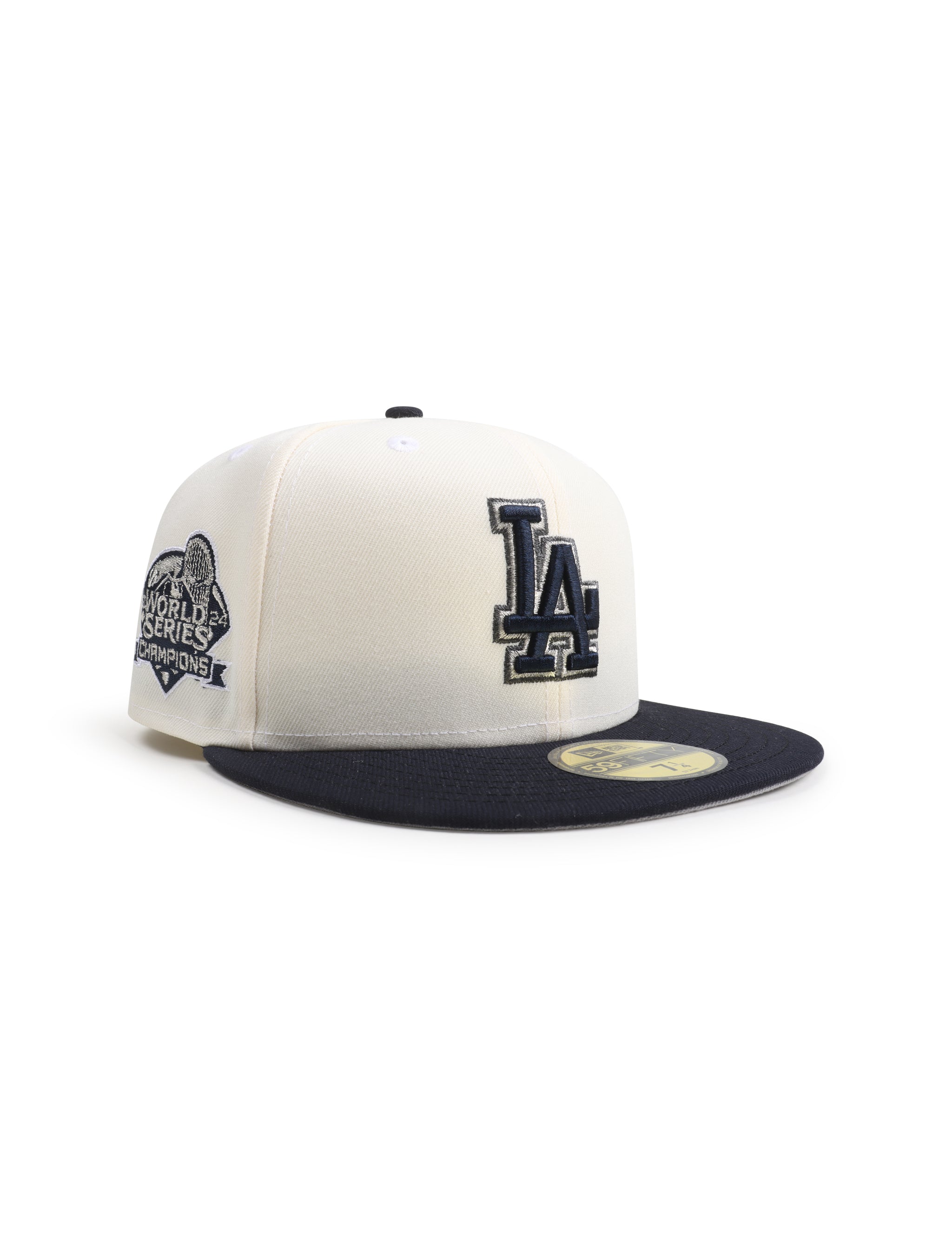 New Era 5950 World Series Champions Dodgers Hat - Chrome/Navy 1