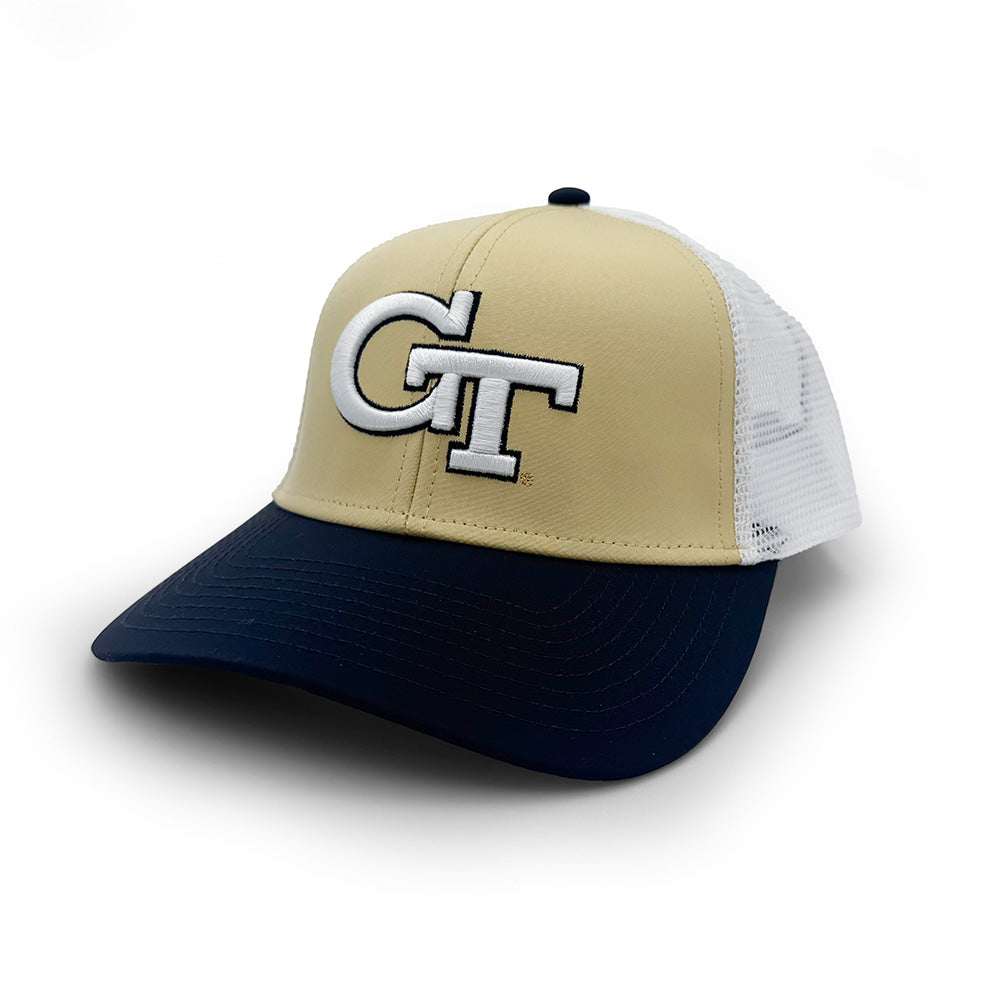 Georgia Tech Logo Trucker Hat, Gold and Navy | Section 103