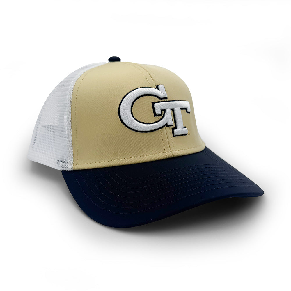 Georgia Tech Logo Trucker Hat, Gold and Navy | Section 103
