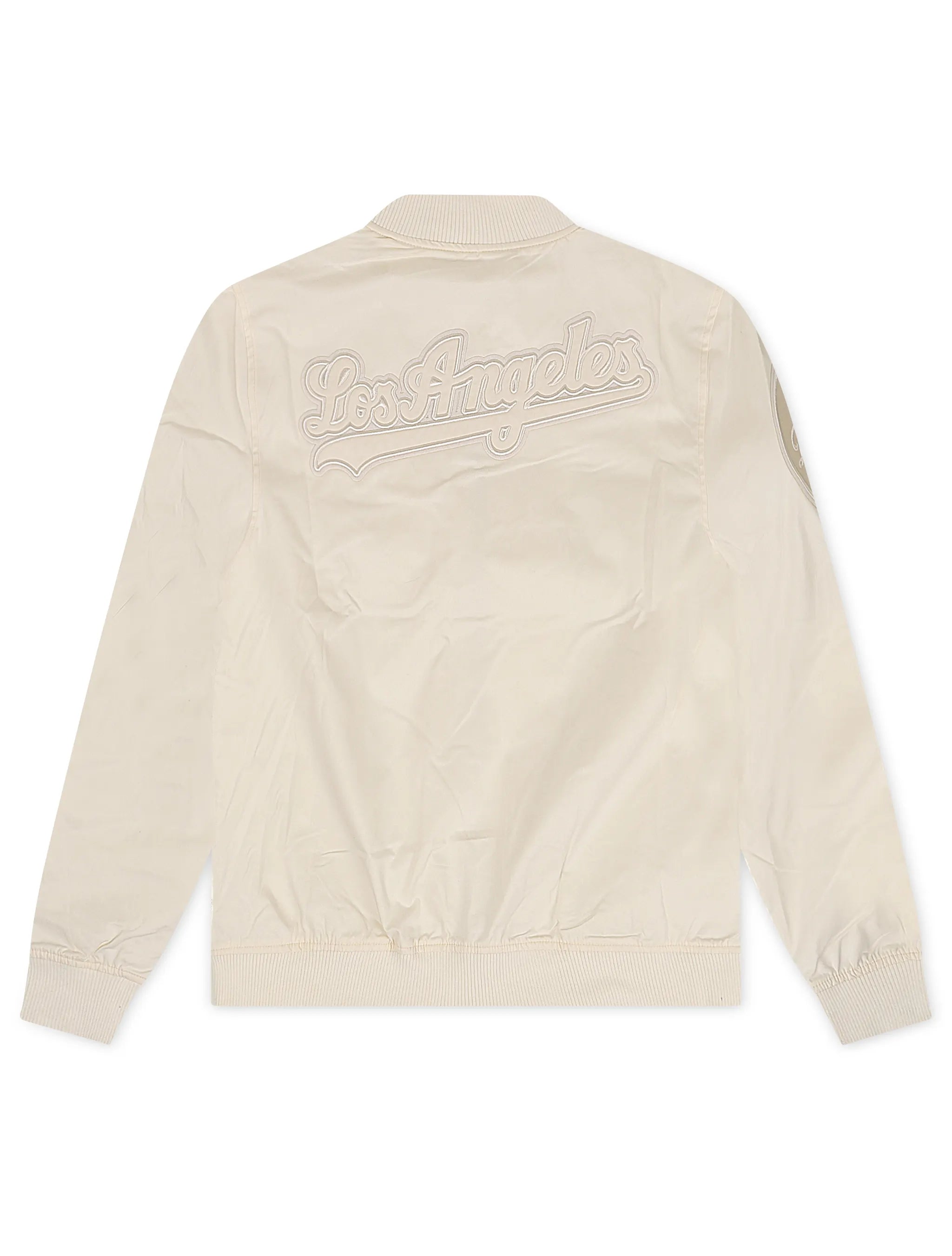Pro Standard Los Angeles Dodgers Neutral Twill Jacket - Eggshell 2