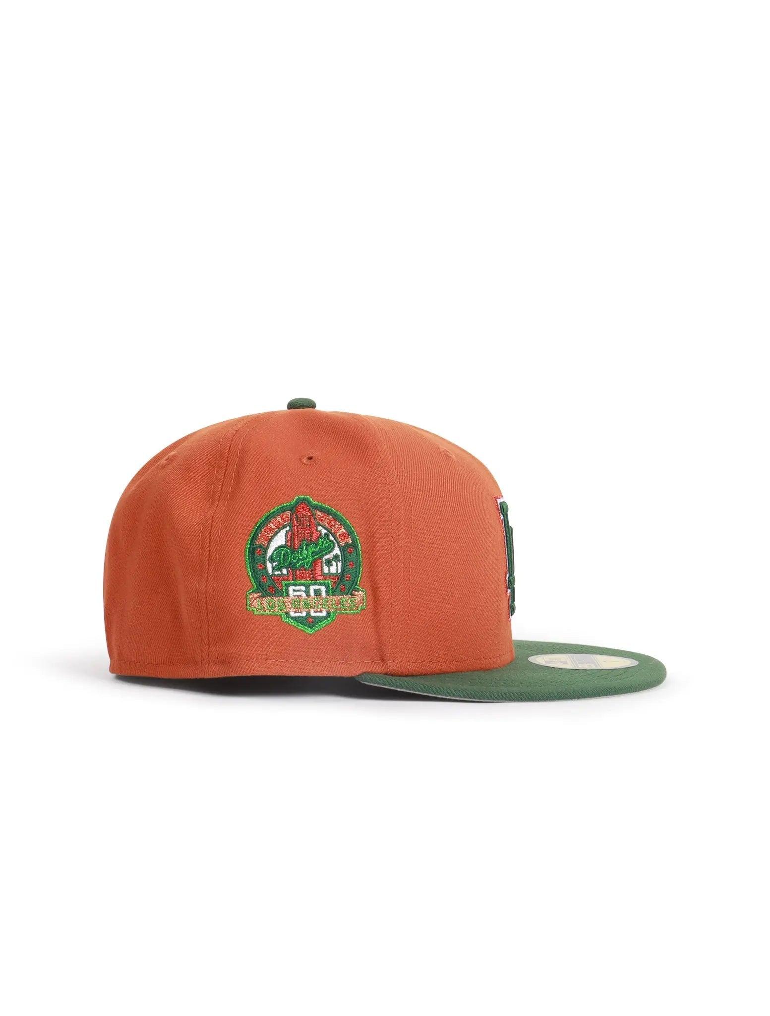 New Era 5950 La Dodgers Los Angeles 60Th Anniversary Hat - Orange/Green 3