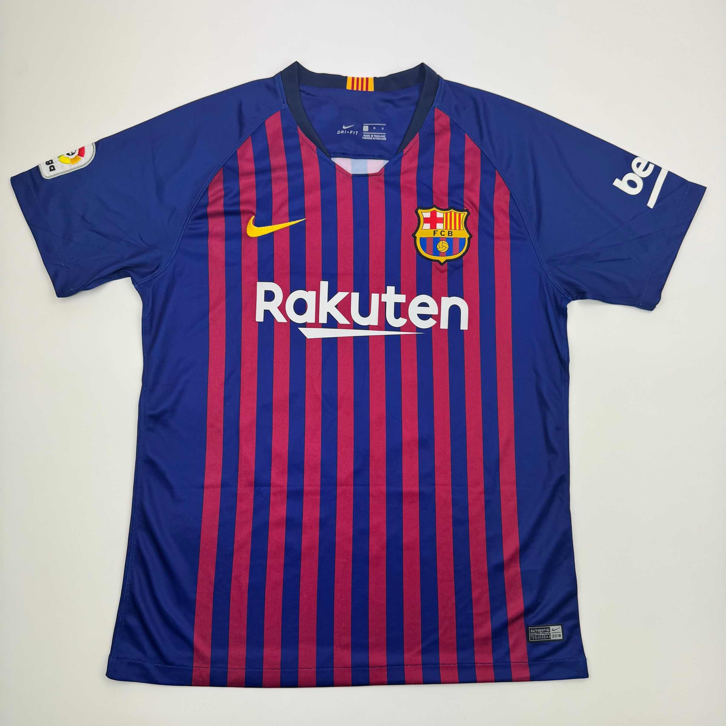 Autographed/Signed Lionel Leo Messi FC Barcelona Soccer Jersey Beckett BAS COA 4