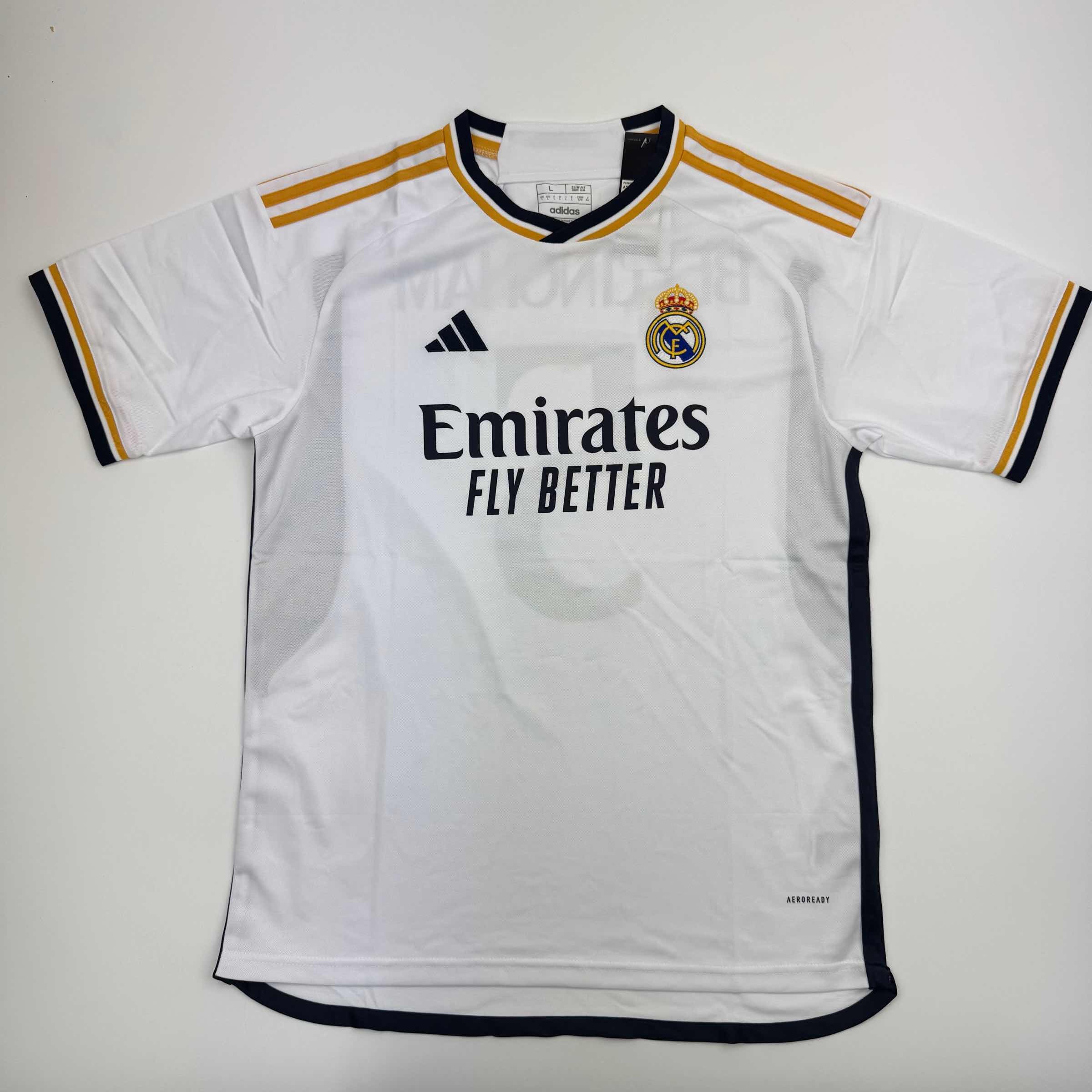 Autographed/Signed Jude Bellingham Real Madrid White Soccer Jersey Beckett BAS COA 4