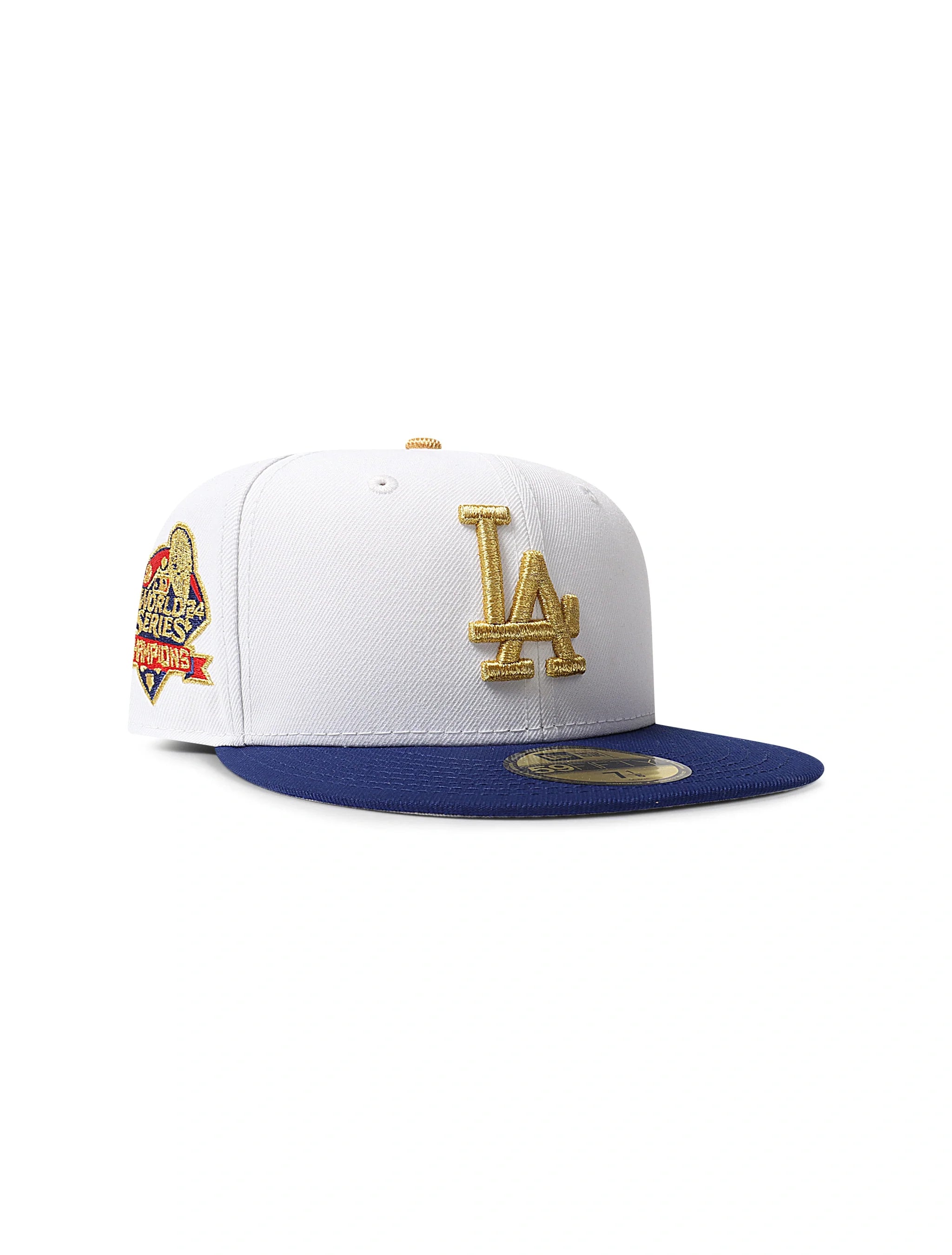 New Era 5950 LA Dodgers World Series Champions Hat - Chrome/Gold 1