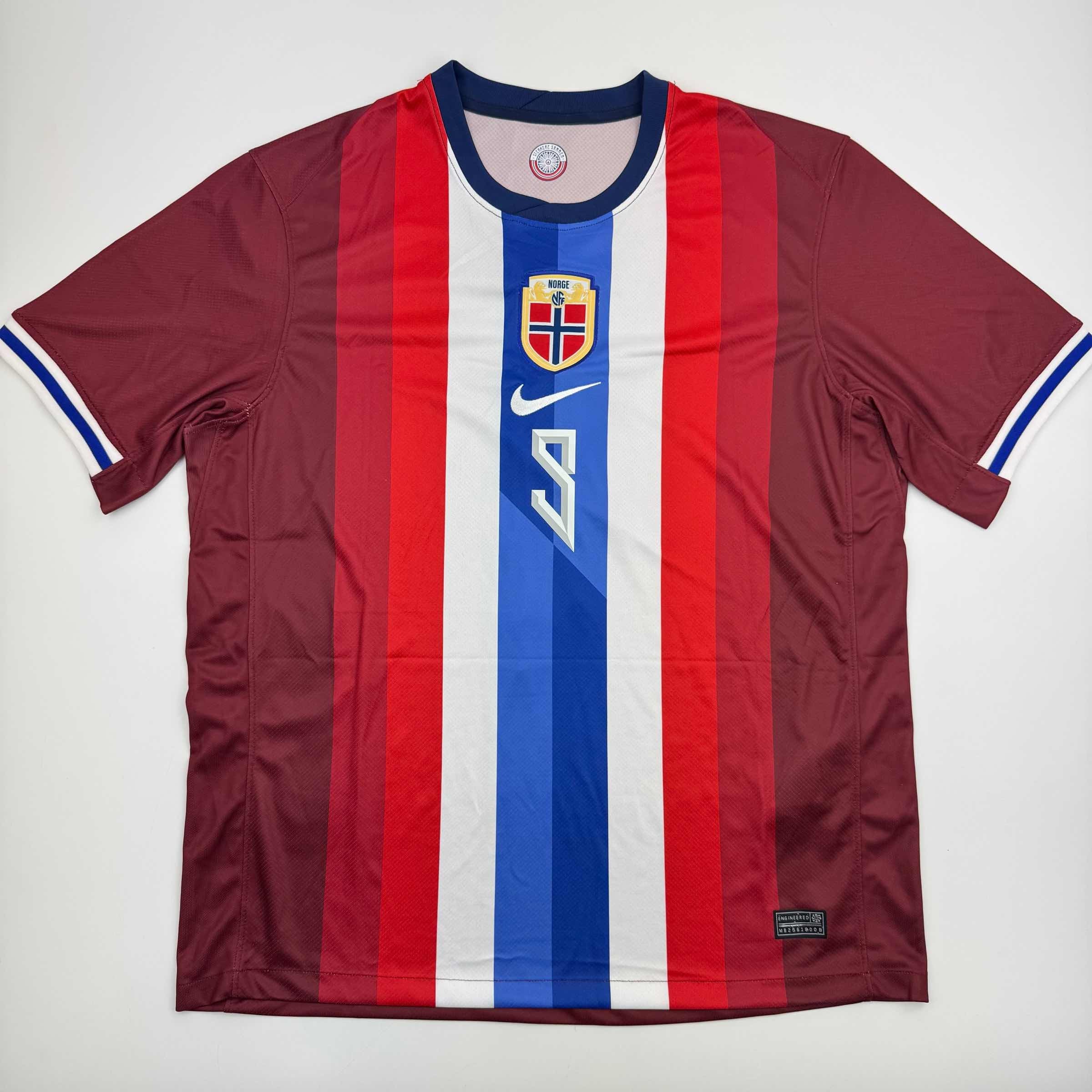 Autographed/Signed Erling Haaland Norway Maroon Soccer Futbol Jersey Beckett BAS COA 4
