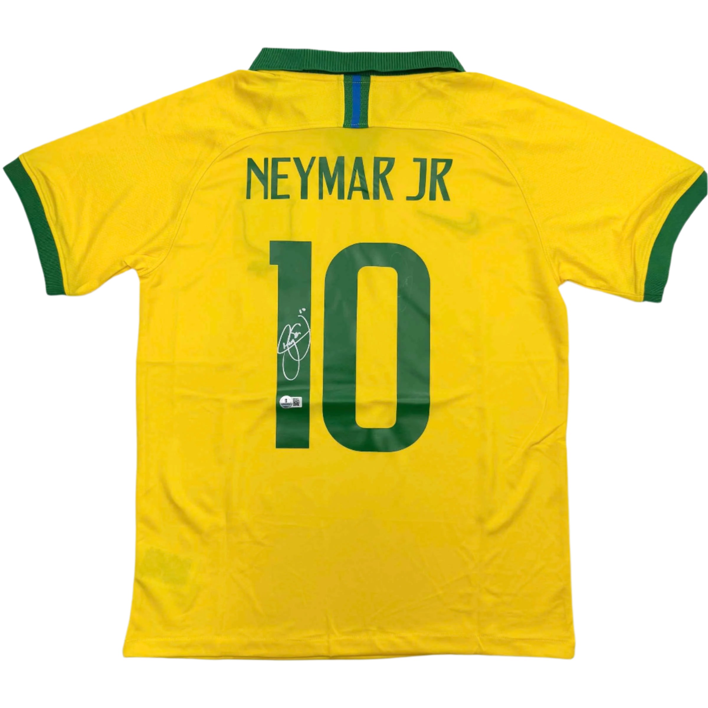 Autographed/Signed Neymar Jr. Brazil Soccer Futbol Jersey Beckett BAS COA 1