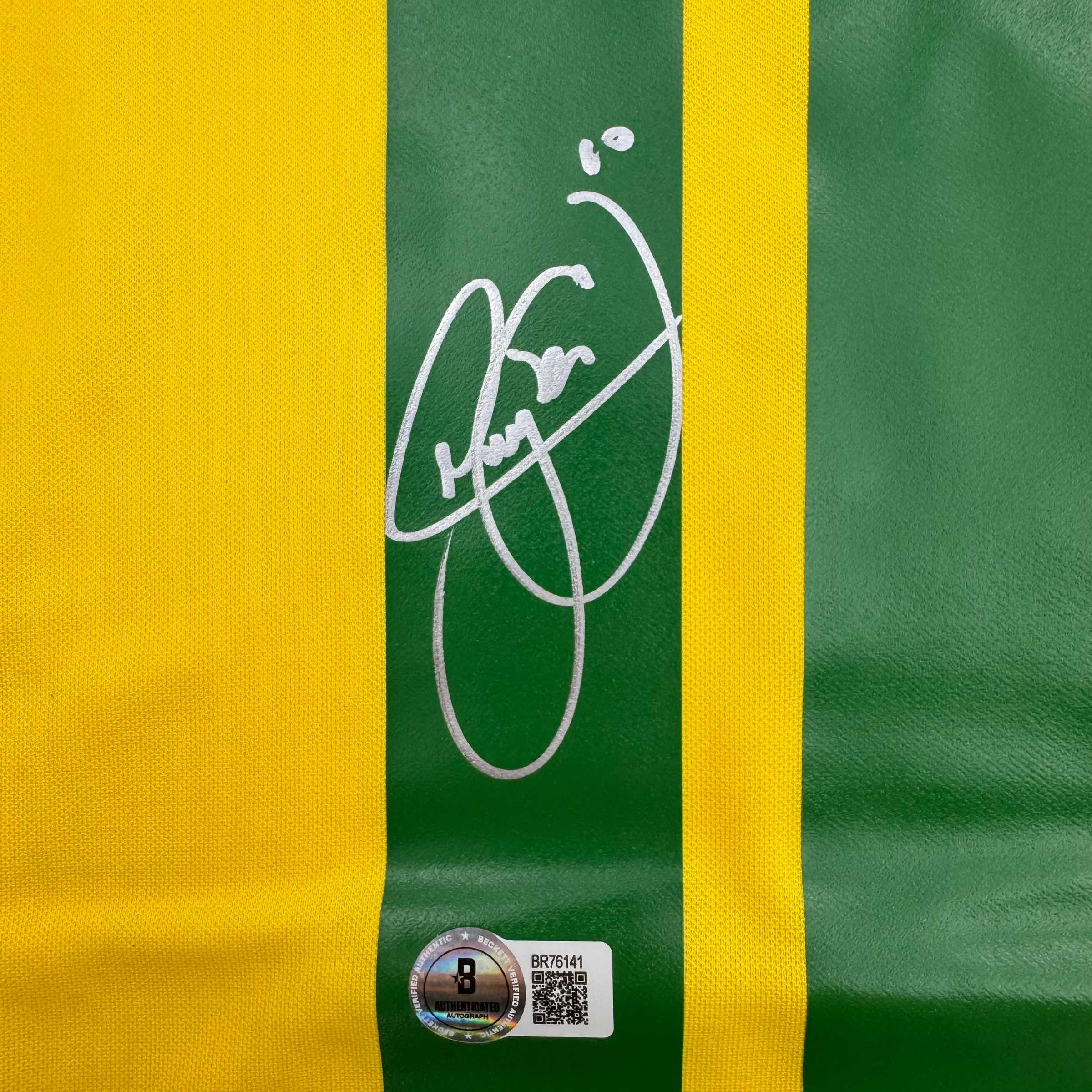 Autographed/Signed Neymar Jr. Brazil Soccer Futbol Jersey Beckett BAS COA 3