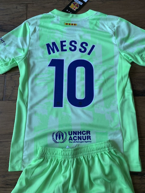 Lionel Messi Barcelona 3rd Soccer Jersey Kids Toddler & Youth Sizes 5