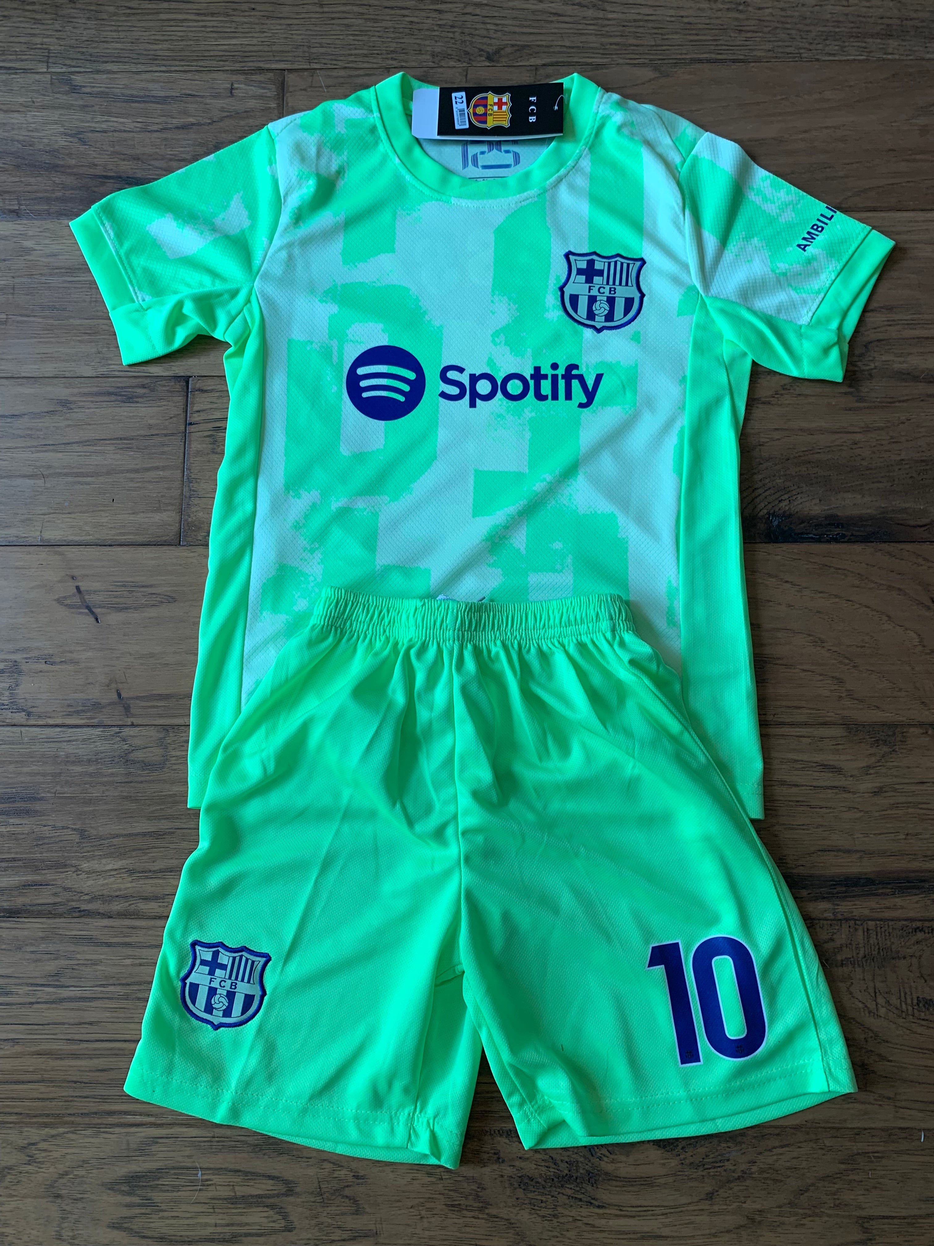 Lionel Messi Barcelona 3rd Soccer Jersey Kids Toddler & Youth Sizes 4