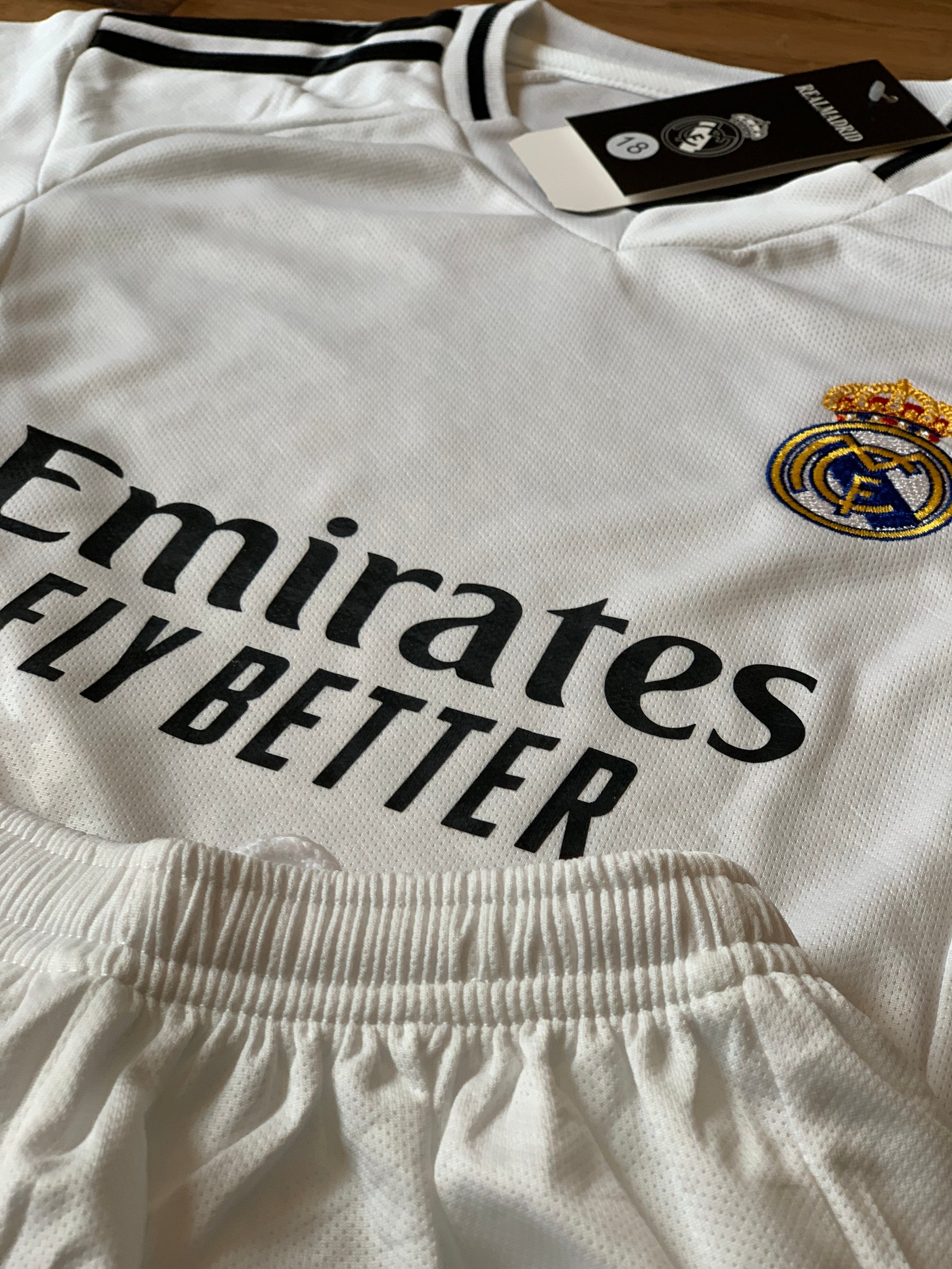 Ronaldo 7 White Kids Soccer Jersey Real Madrid Youth Toddler Sizes 5