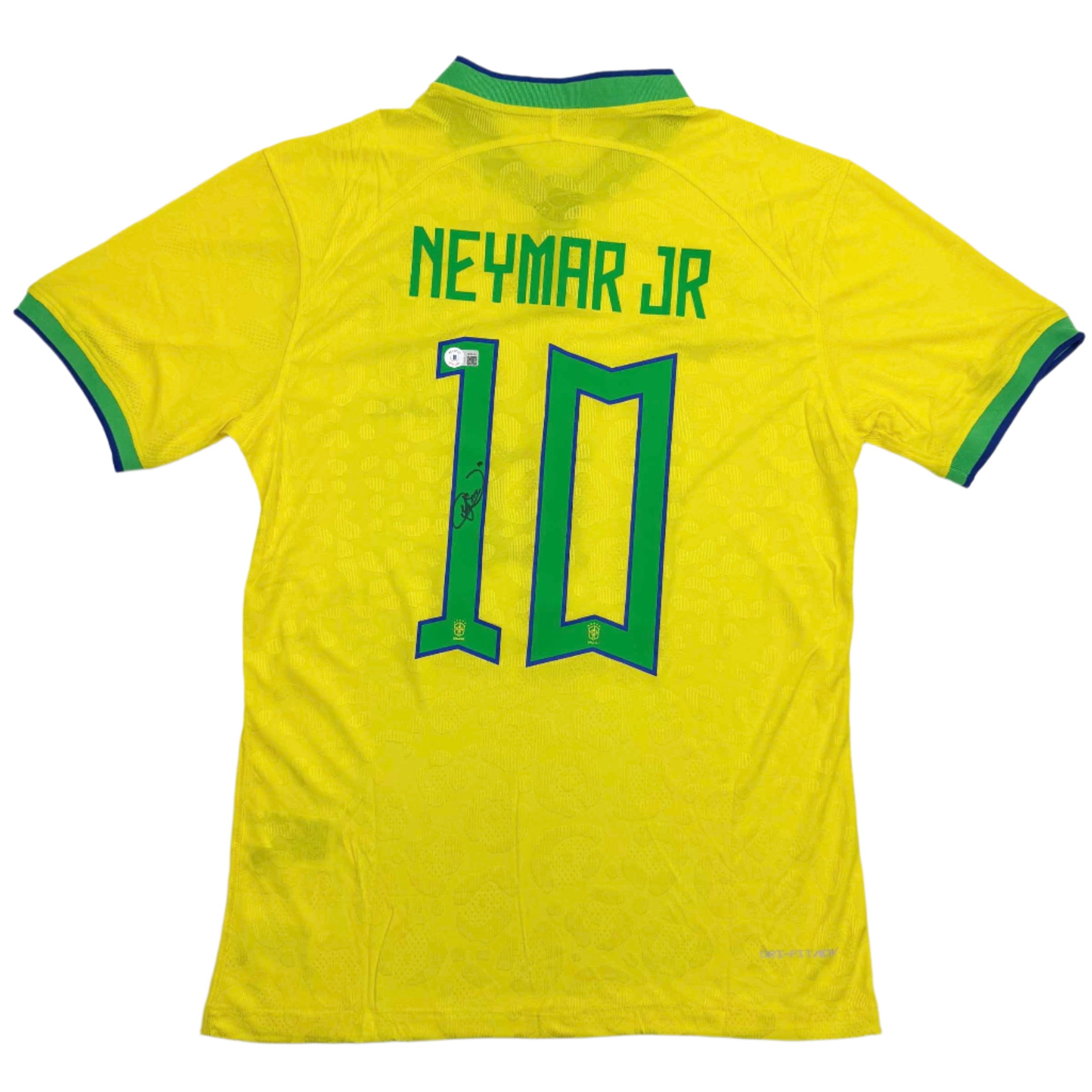 Autographed/Signed Neymar Jr. Brazil Soccer Futbol Jersey Beckett BAS COA 1