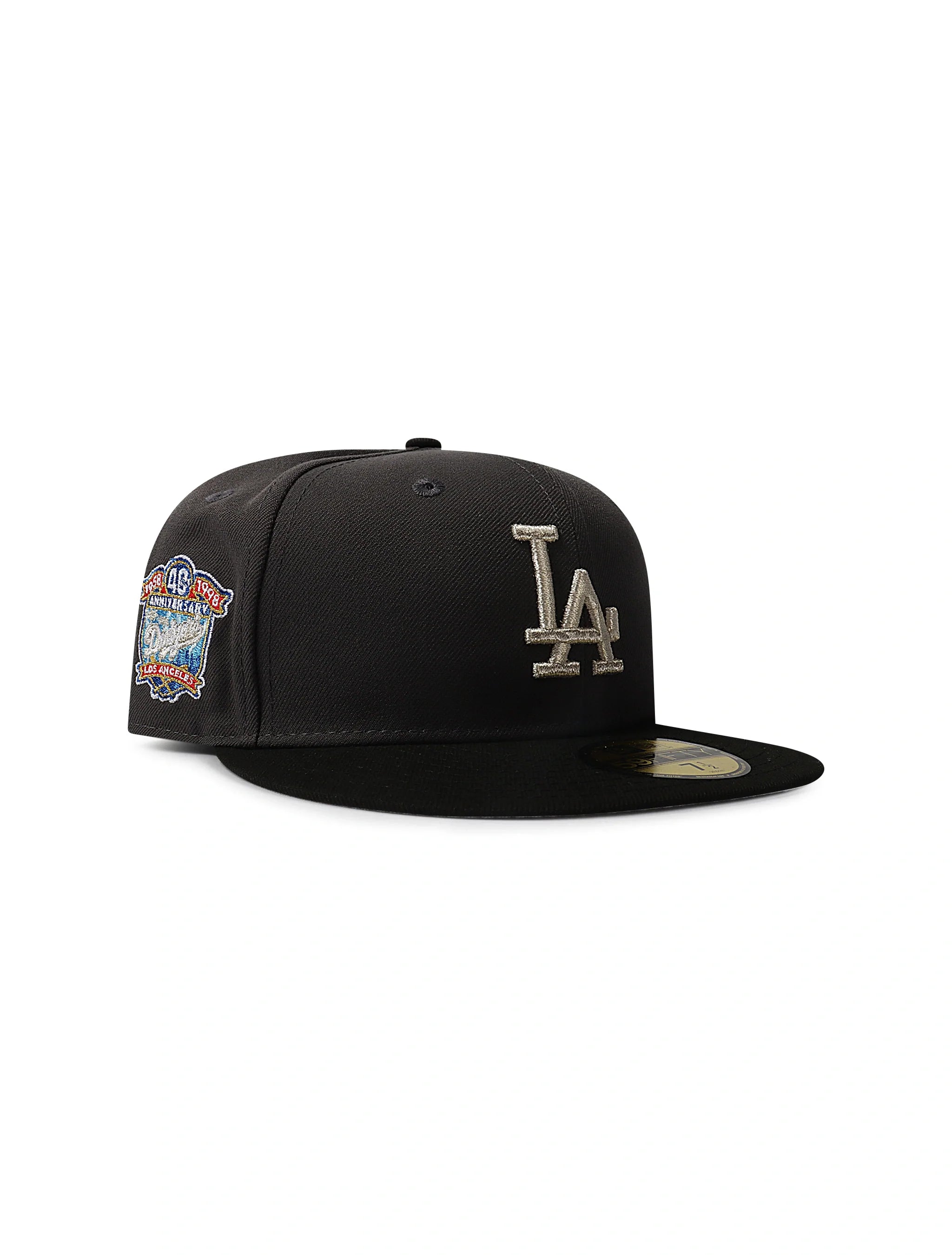 New Era 5950 Dodgers 40th Anniversary Patch Hat - Charcoal 1