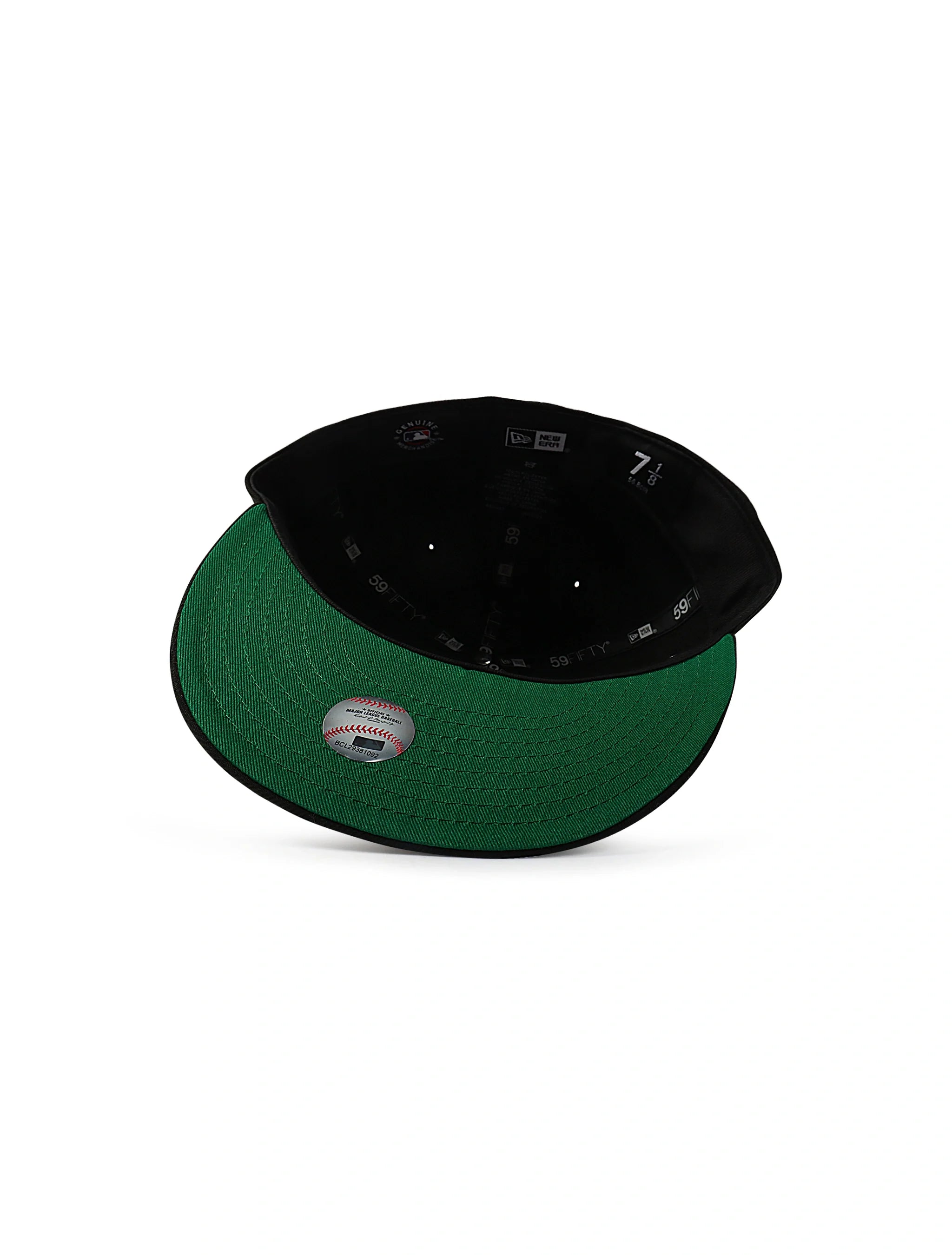 New Era 5950 Dodgers Side LA Metallic Script Hat - Black/Silver 5