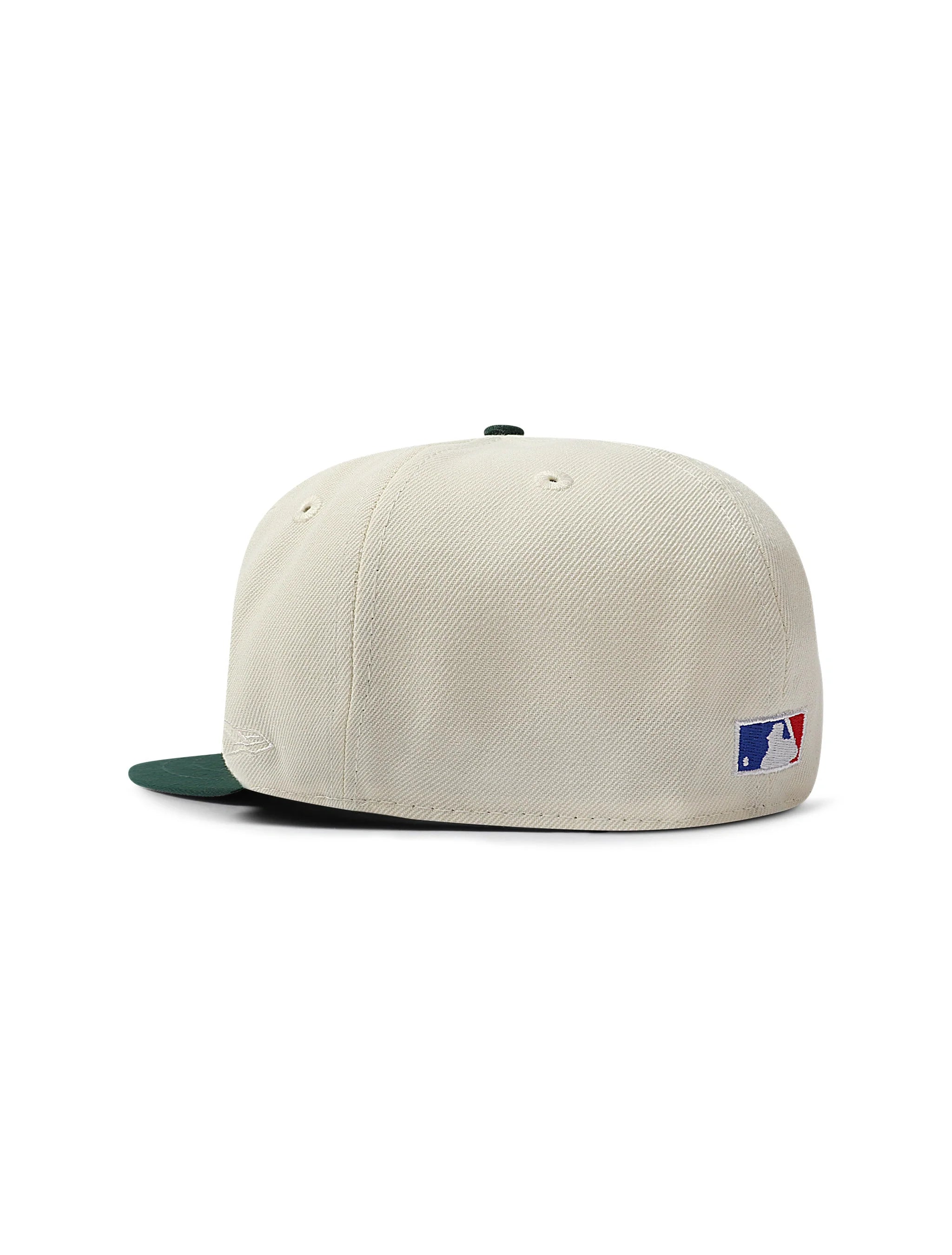 New Era 5950 Dodgers Upside Down LA World Series Hat - Chrome/Green 2