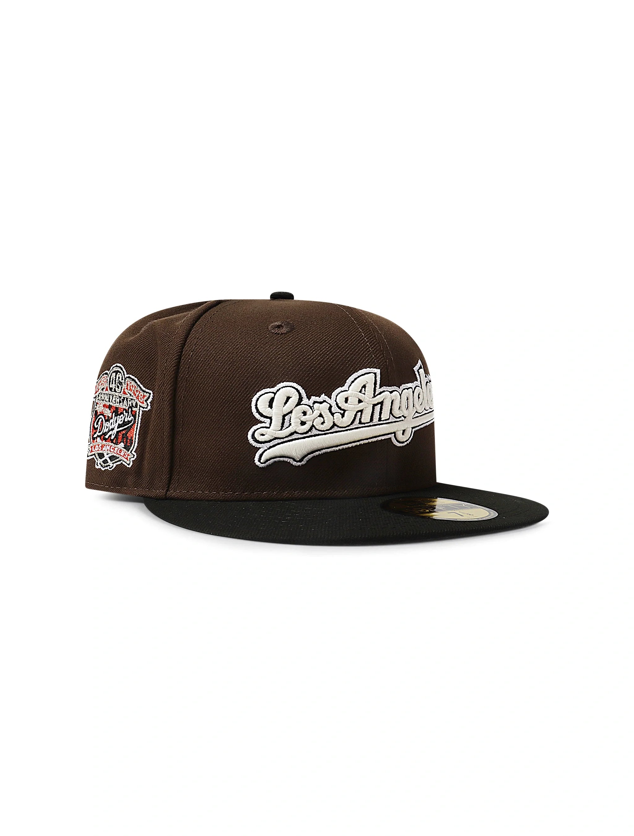 New Era 5950 Dodgers Glow in the Dark Hat - Brown/Black 2