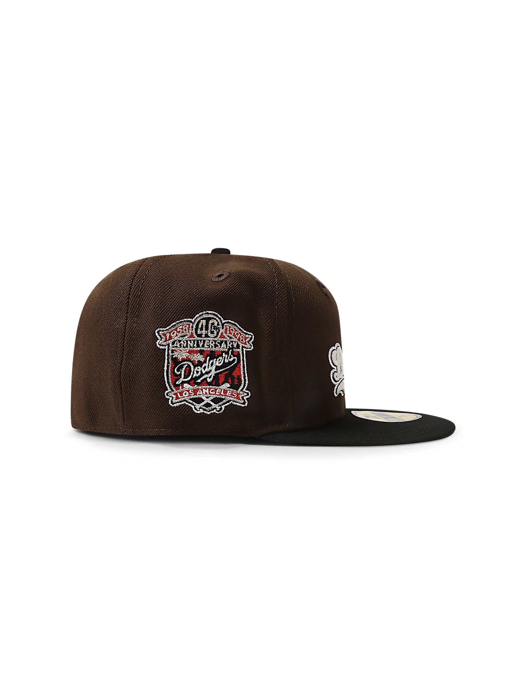 New Era 5950 Dodgers Glow in the Dark Hat - Brown/Black 3
