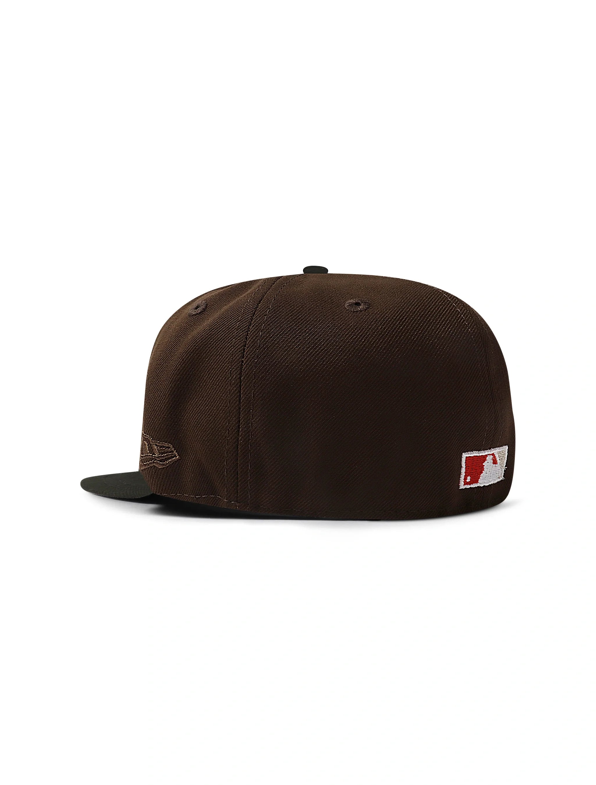New Era 5950 Dodgers Glow in the Dark Hat - Brown/Black 4