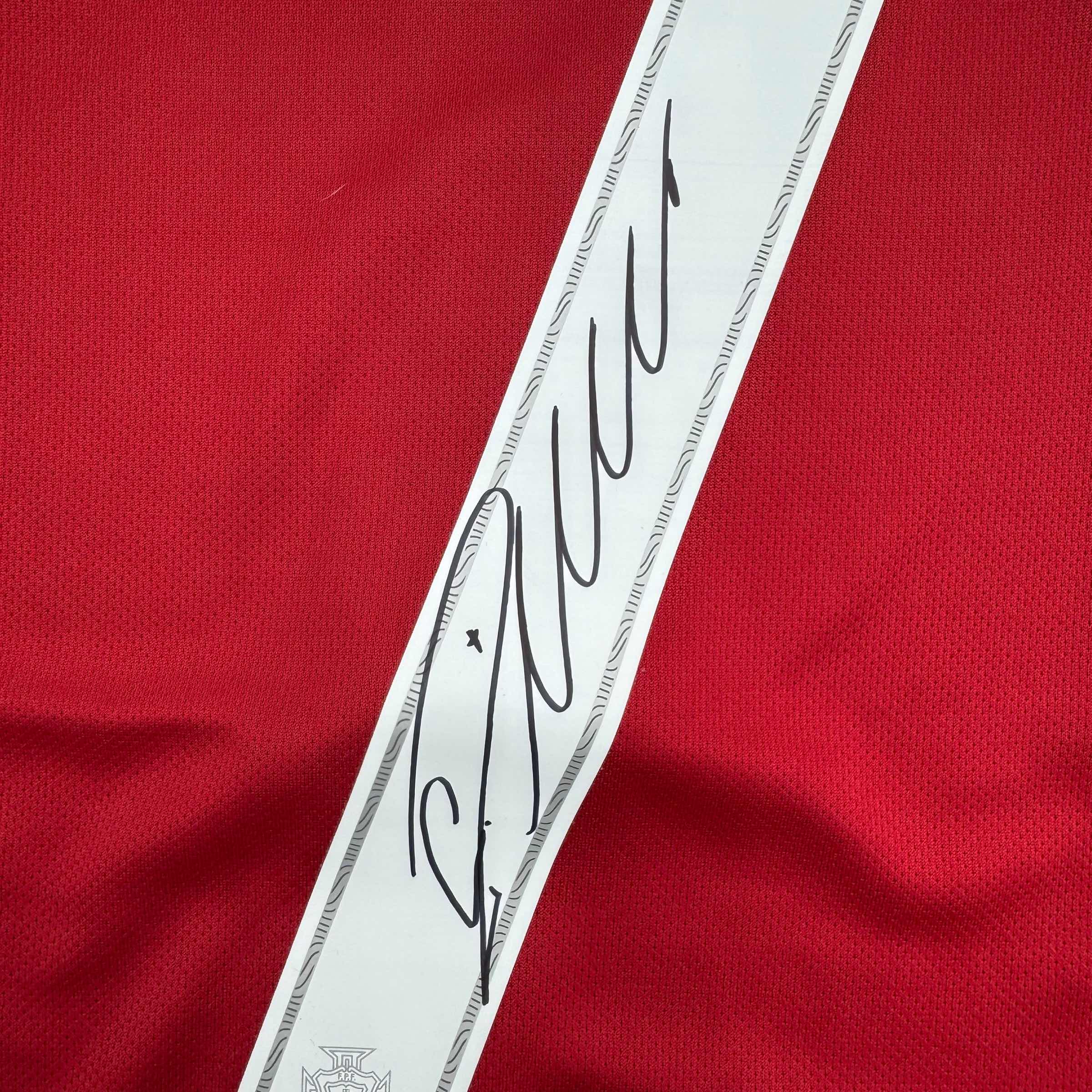Autographed/Signed Cristiano Ronaldo Portugal Red World Cup Soccer Futbol Jersey Beckett BAS COA 4