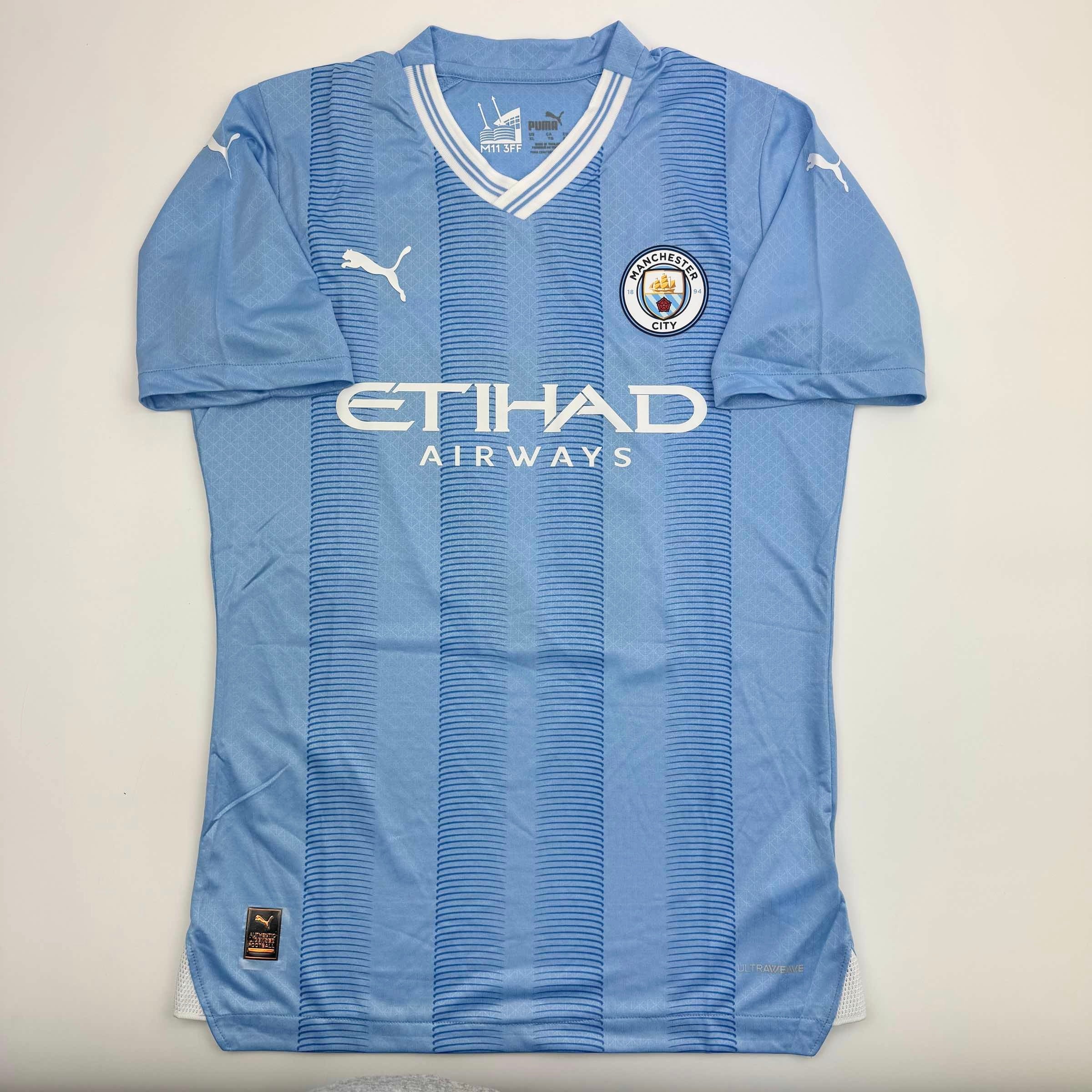 Autographed/Signed Kevin De Bruyne Manchester City Blue Soccer Futbol Jersey Beckett BAS COA 4