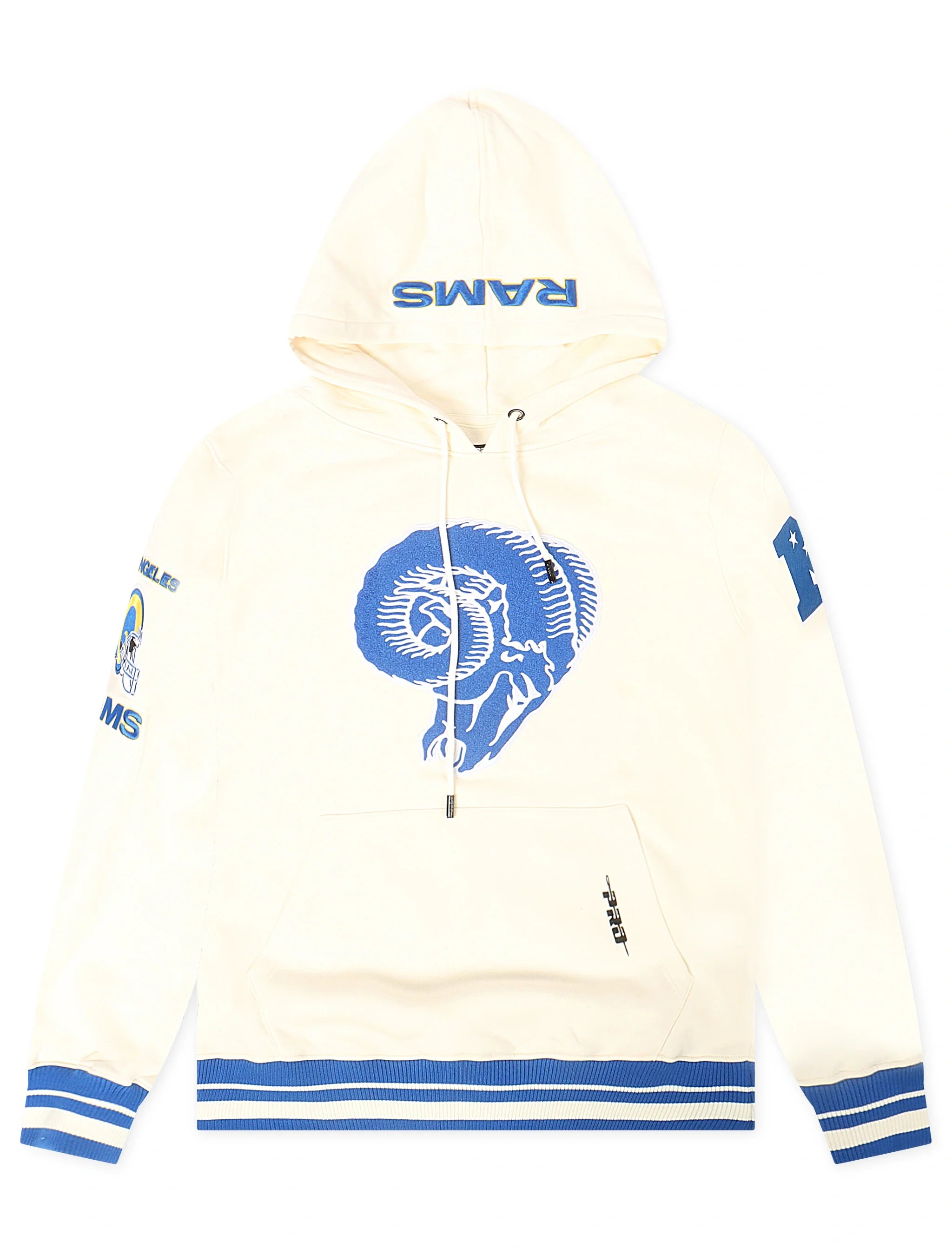 Pro Standard LA Rams Retro Pullover Hoodie - Eggshell 1