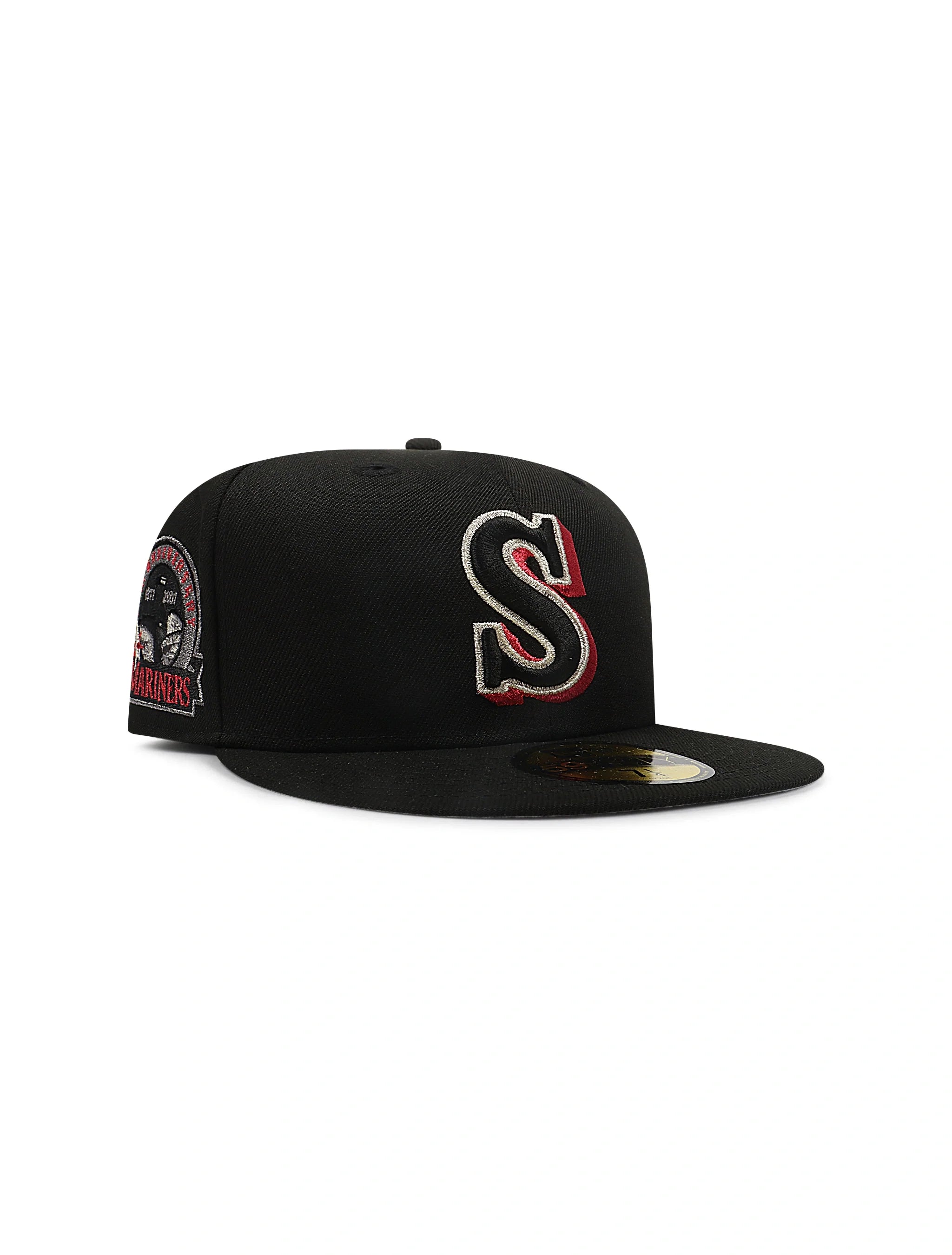 New Era 5950 Seattle Mariners 30th Anniversary Hat - Black/Red 1