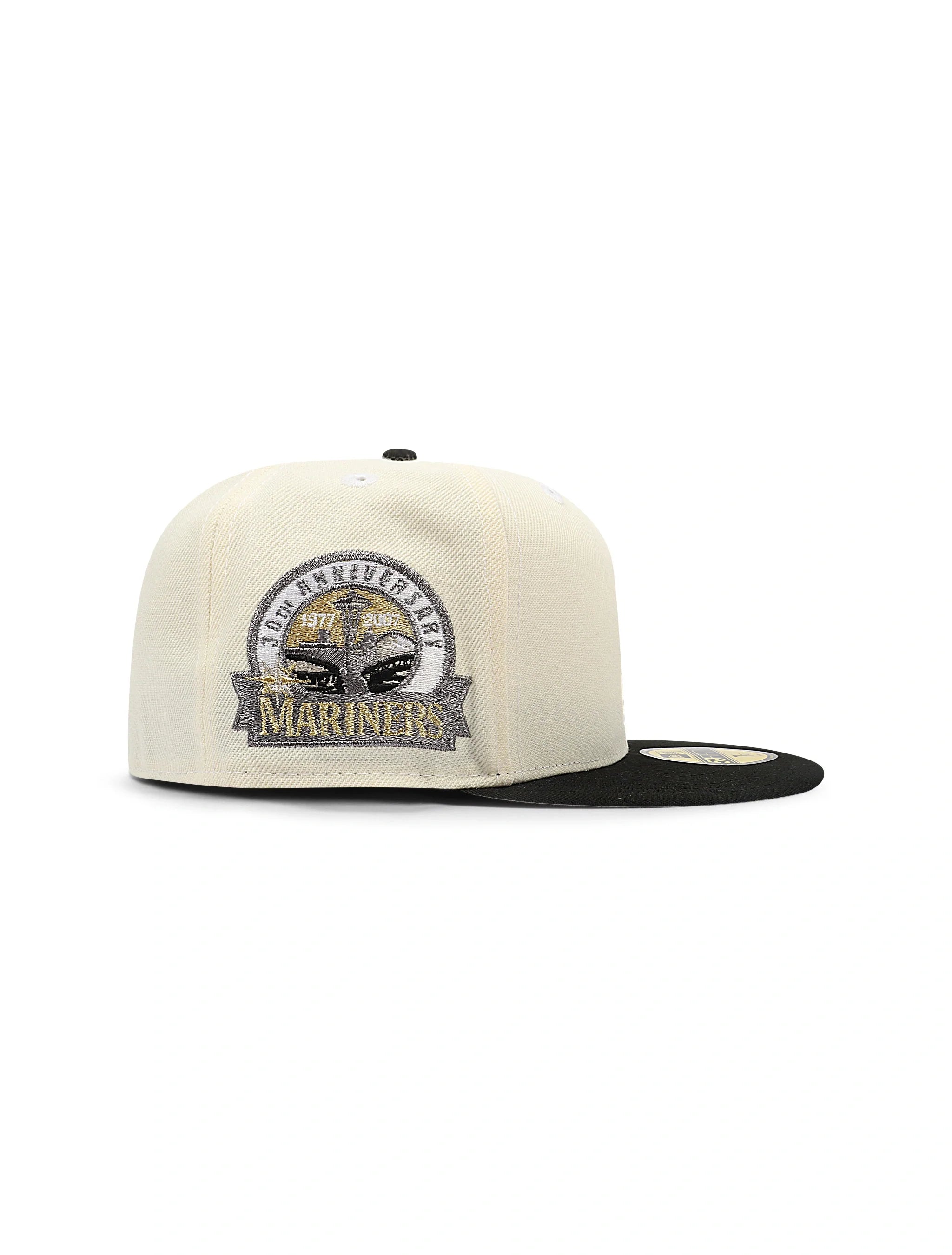 New Era 5950 Seattle Mariners 30th Anniversary Hat - Chrome/Gold 2