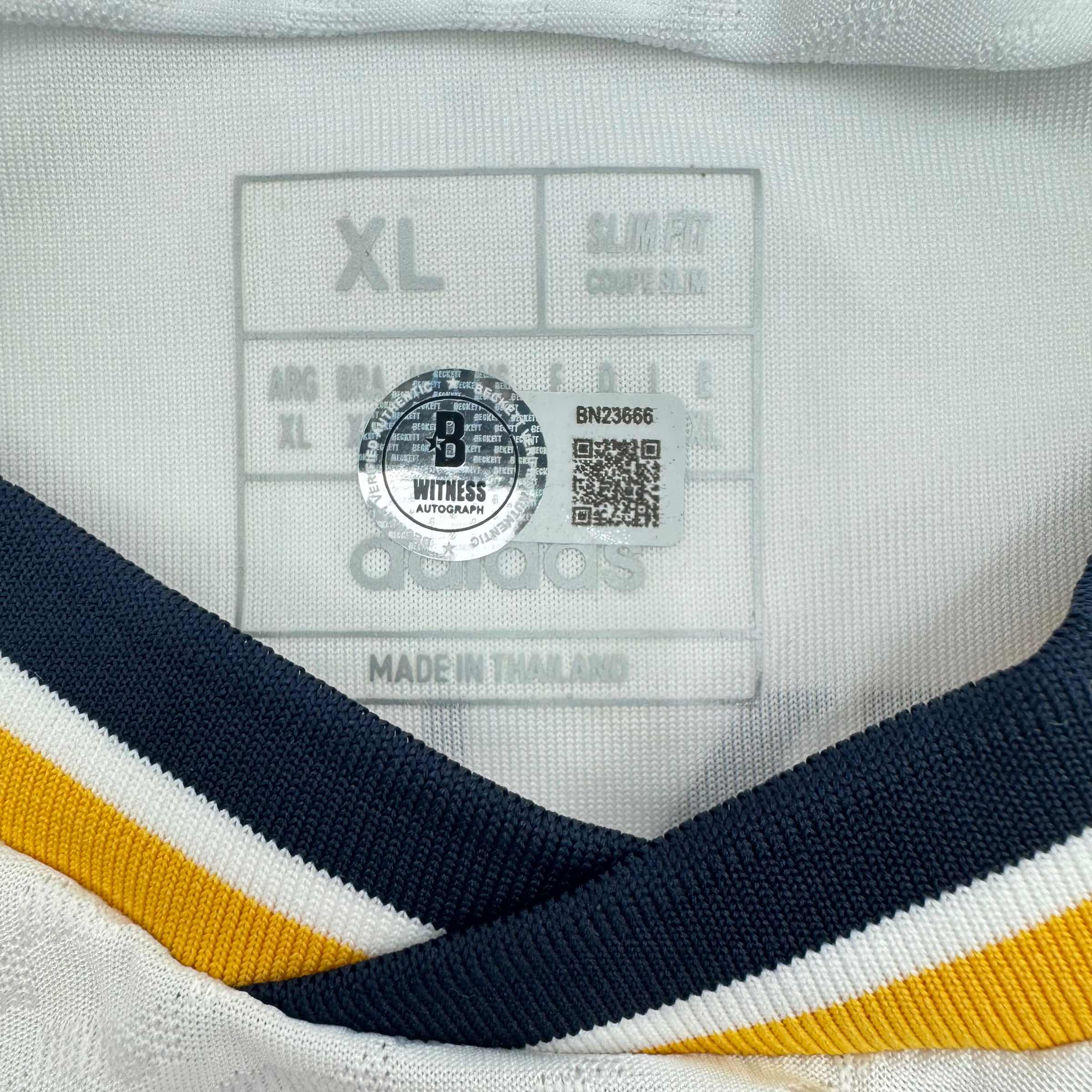 Autographed/Signed Jude Bellingham Real Madrid White Soccer Jersey Beckett BAS COA 3