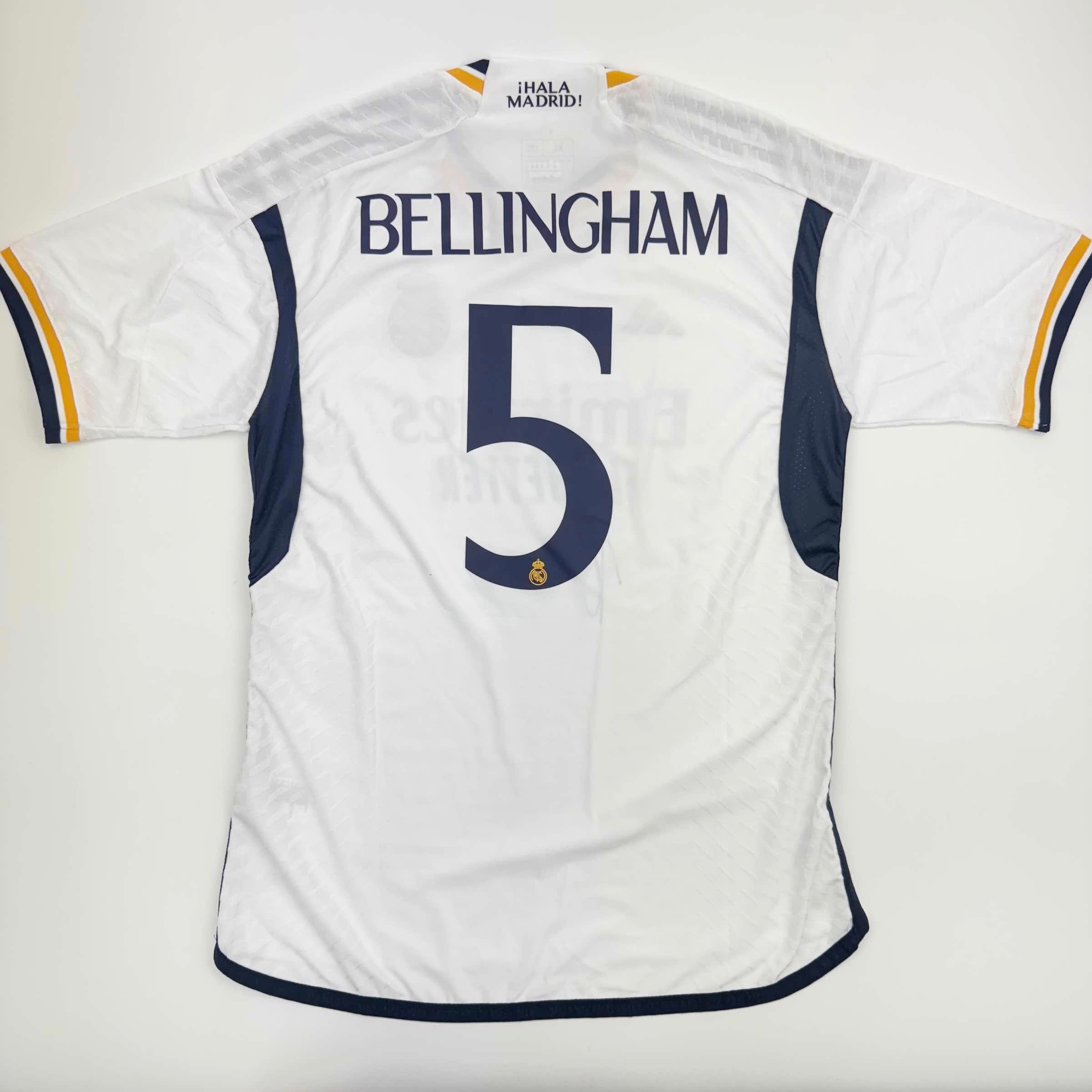 Autographed/Signed Jude Bellingham Real Madrid White Soccer Jersey Beckett BAS COA 4