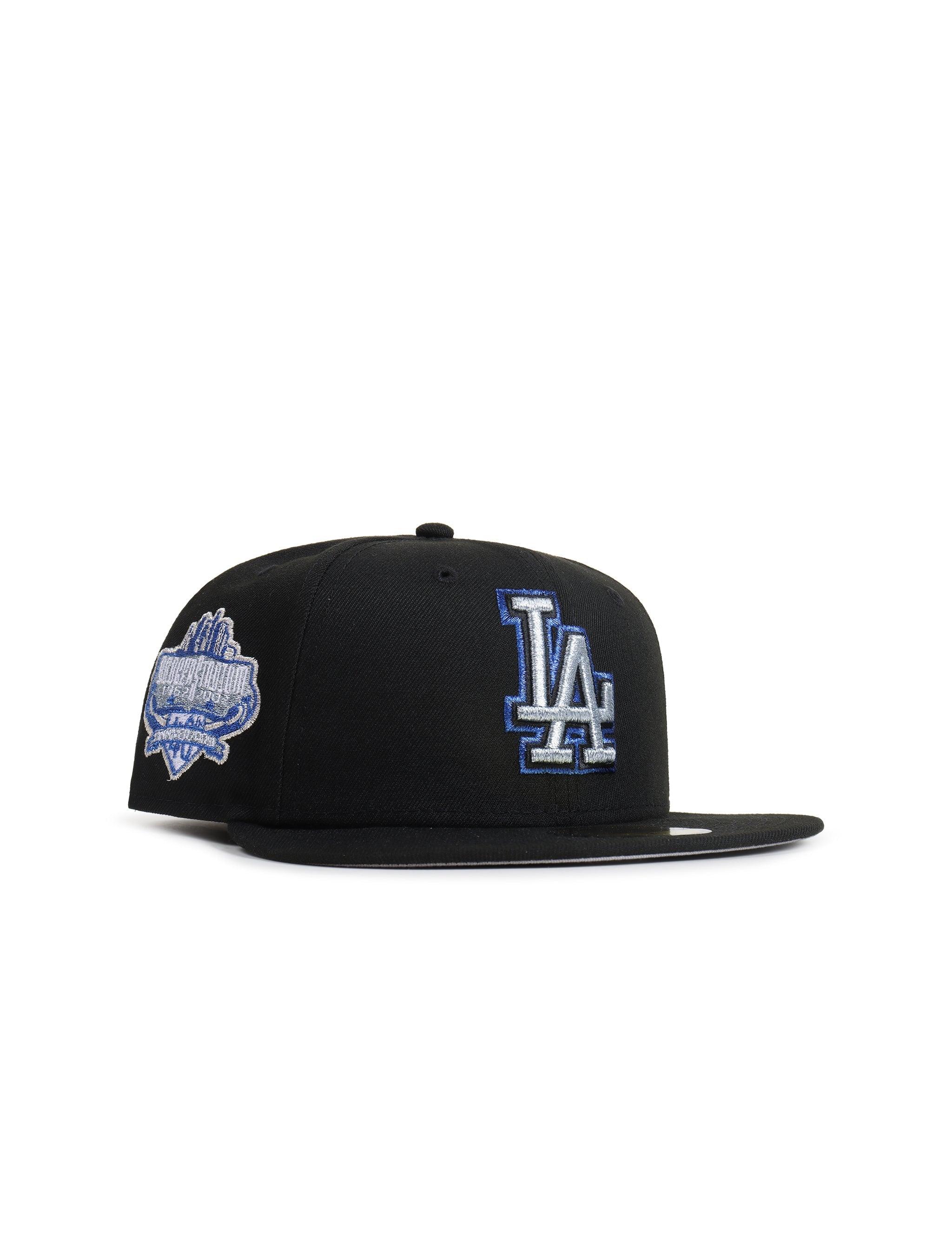 New Era 5950 Dodgers 40th Anniversary Hat - Black/Metallic Blue 1