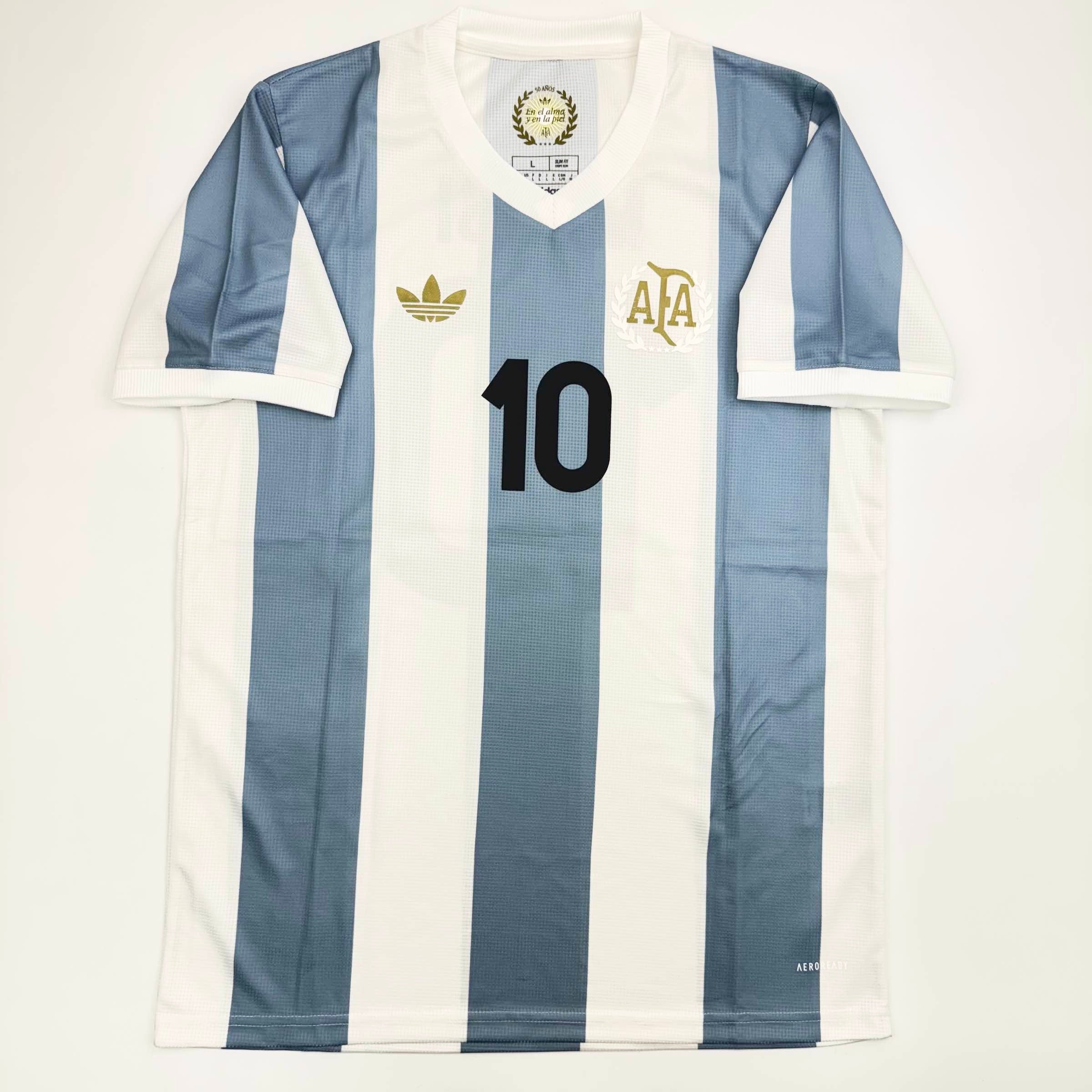 Autographed/Signed Lionel Leo Messi Argentina Blue/White Soccer Jersey Beckett BAS COA 4