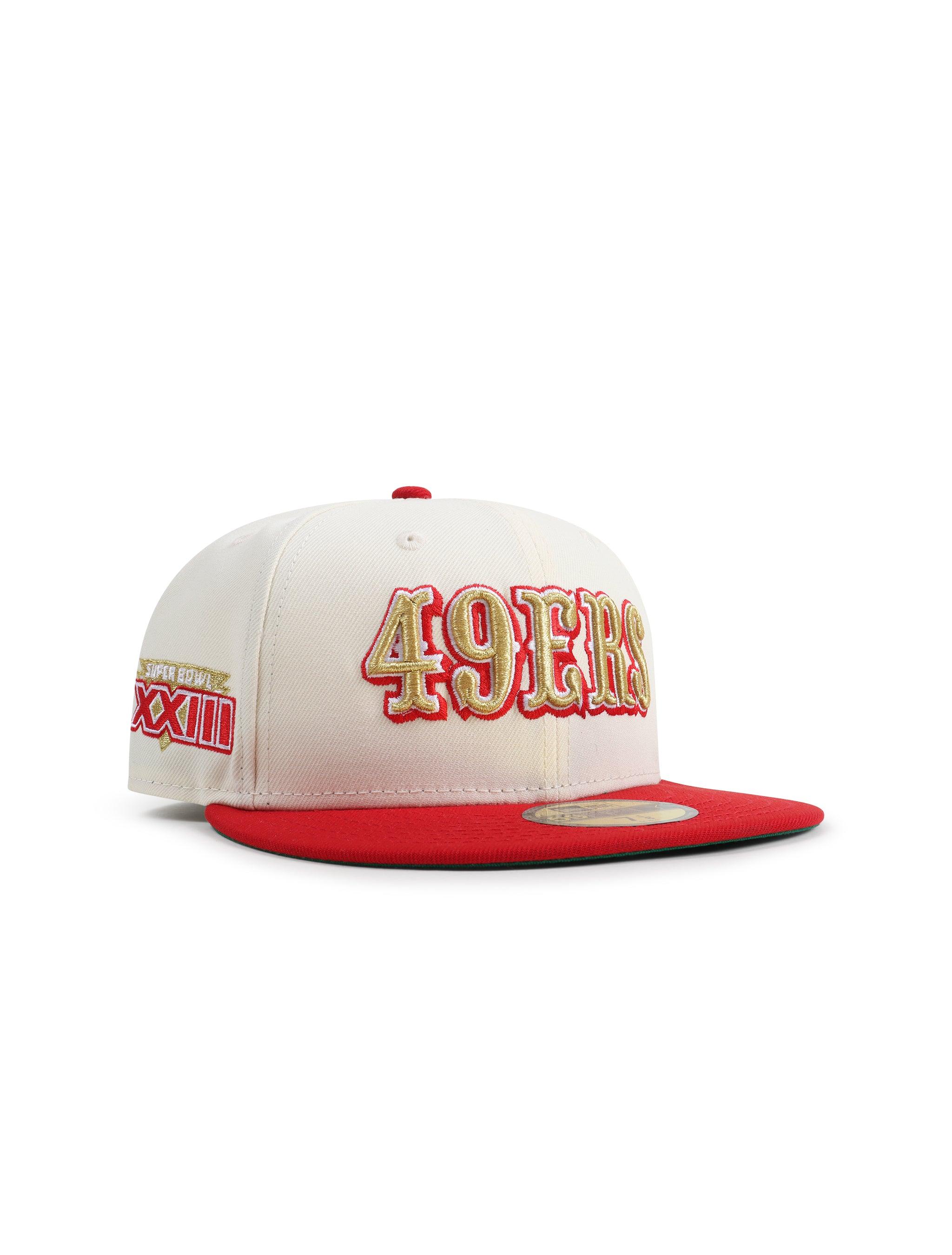 New Era 5950 San Francisco 49ers XXIII Super Bowl Patch Hat - Chrome/Red 1