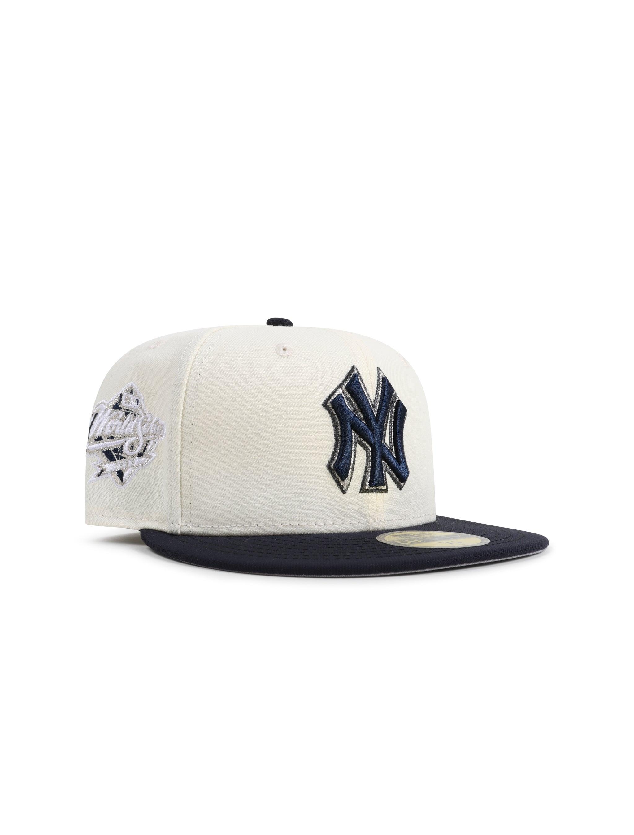 New Era 5950 New York Yankees World Series Patch Hat - Chrome/Navy 1