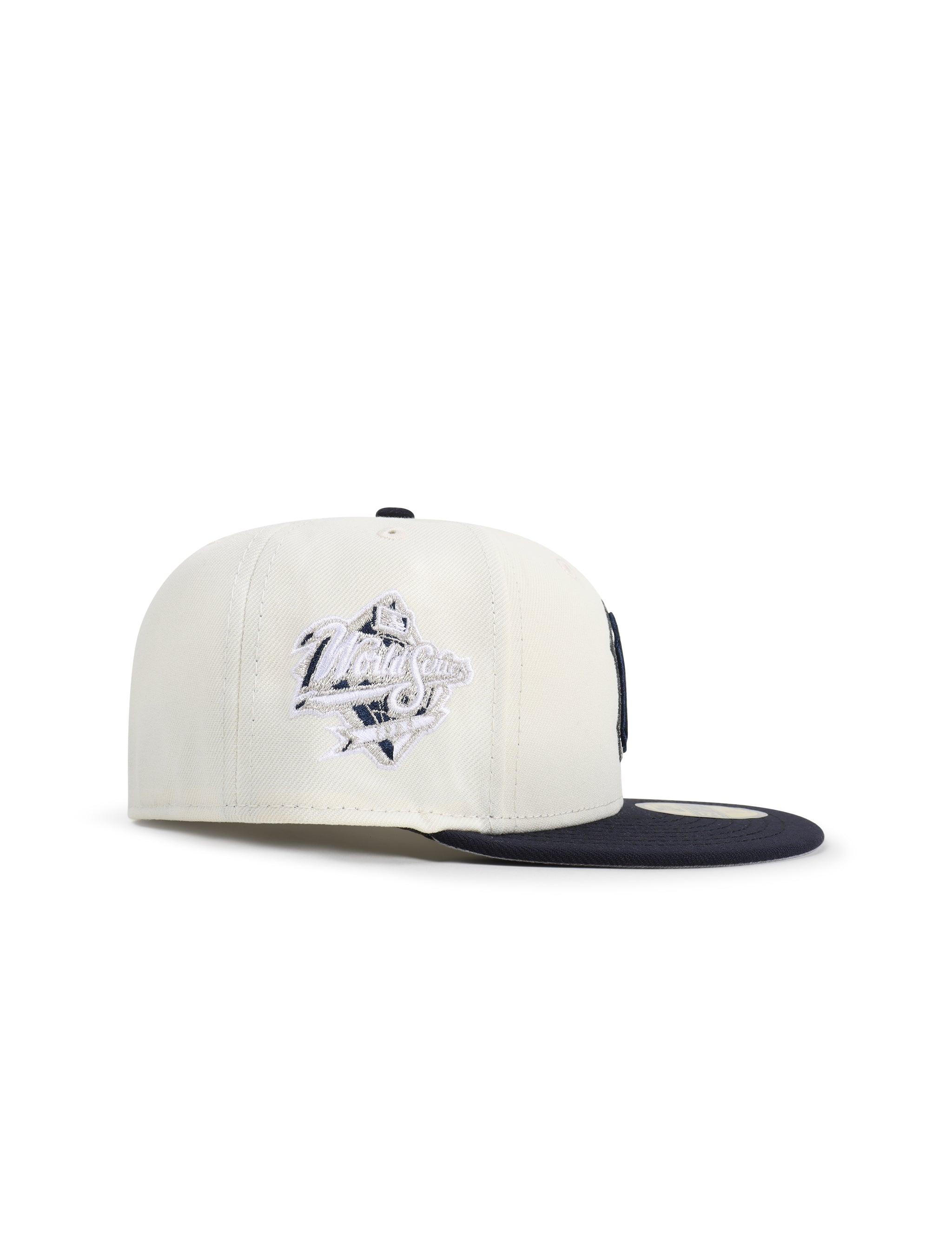 New Era 5950 New York Yankees World Series Patch Hat - Chrome/Navy 2