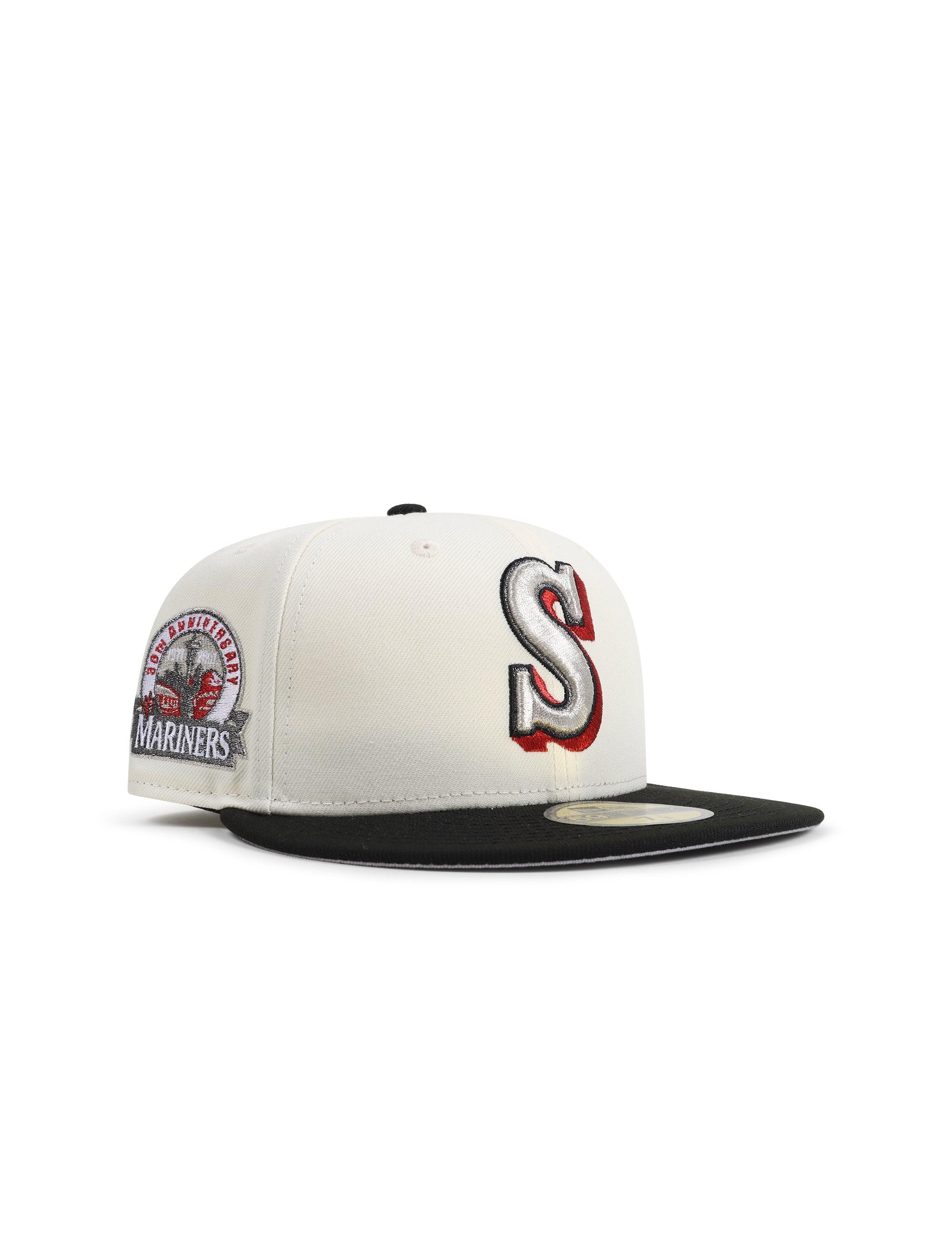 New Era 5950 Seattle Mariners 30th Anniversary Patch Hat - Chrome/Red 1
