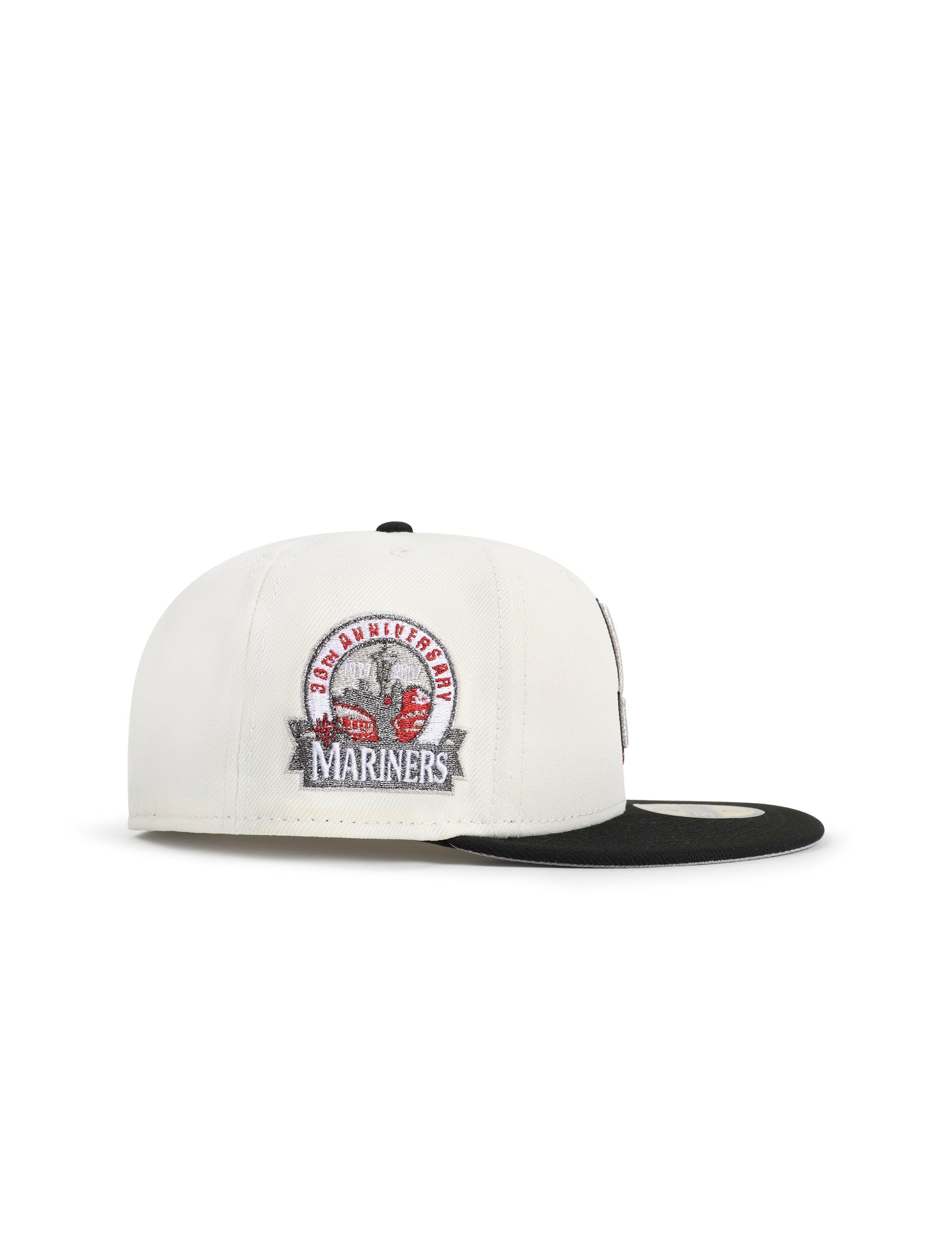 New Era 5950 Seattle Mariners 30th Anniversary Patch Hat - Chrome/Red 2