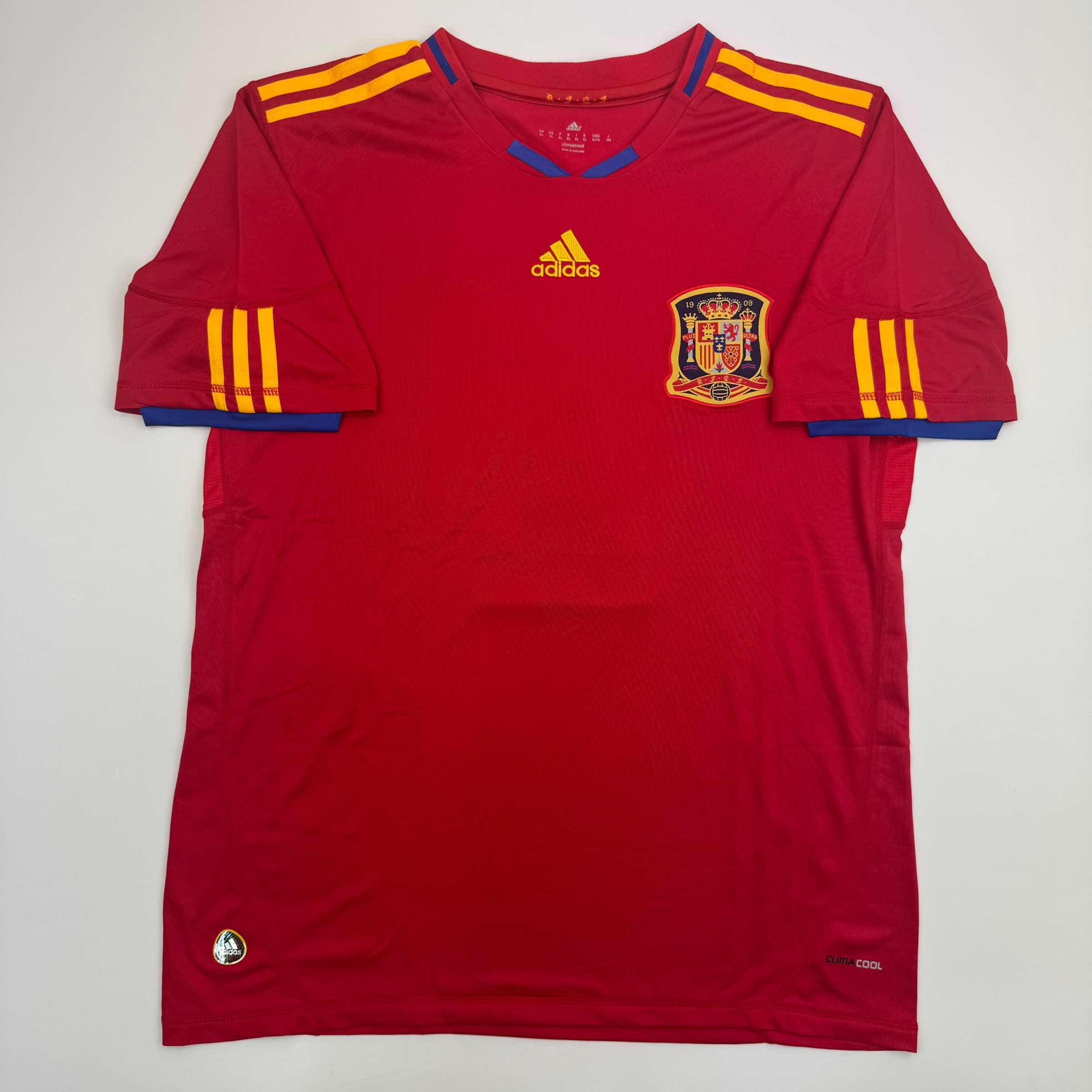 Autographed/Signed Andres Iniesta Spain Red World Cup Soccer Futbol Jersey Beckett BAS COA 4