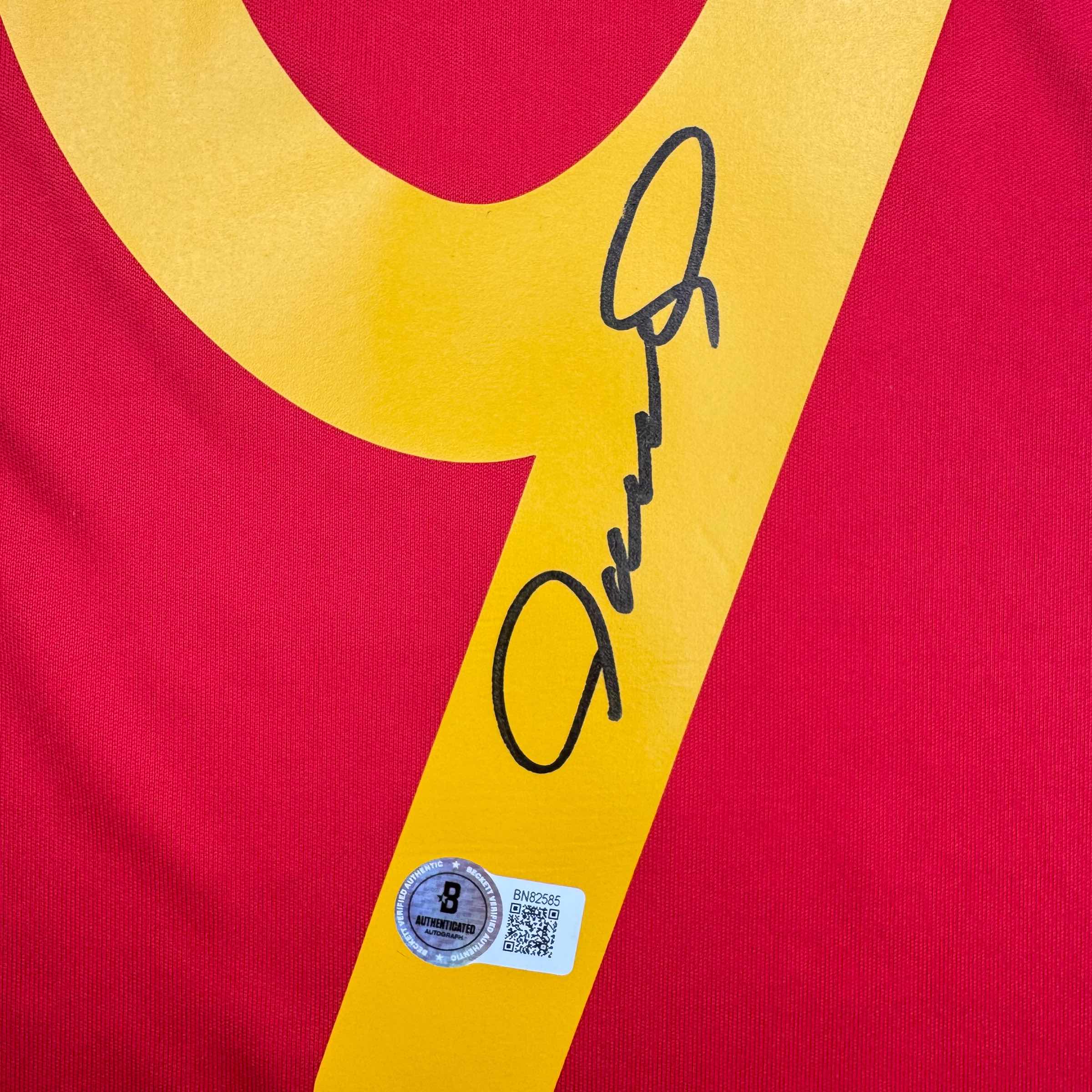 Autographed/Signed Fernando Torres Spain Red World Cup Soccer Futbol Jersey Beckett BAS COA 3