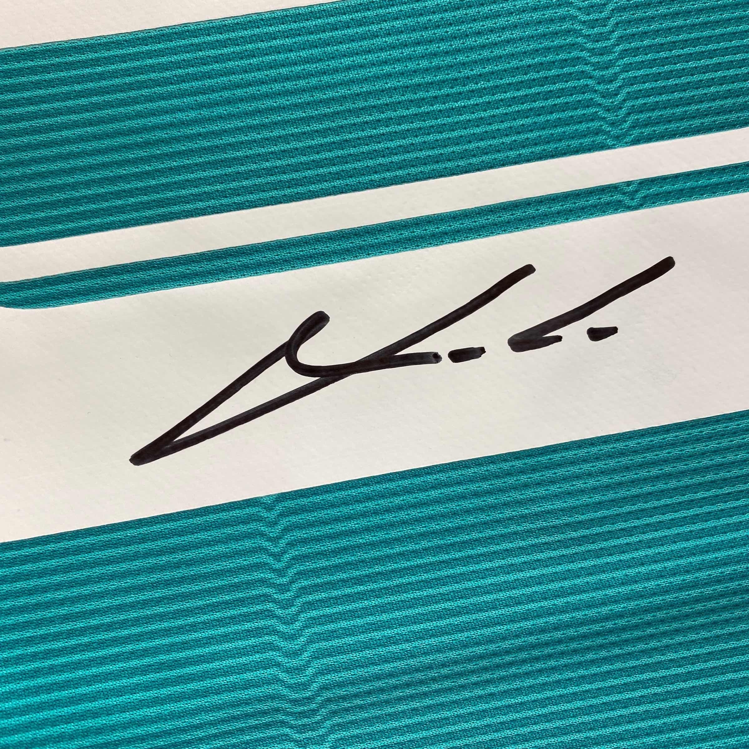 Autographed/Signed Luka Modric Real Madrid Teal Soccer Jersey Beckett BAS COA 3