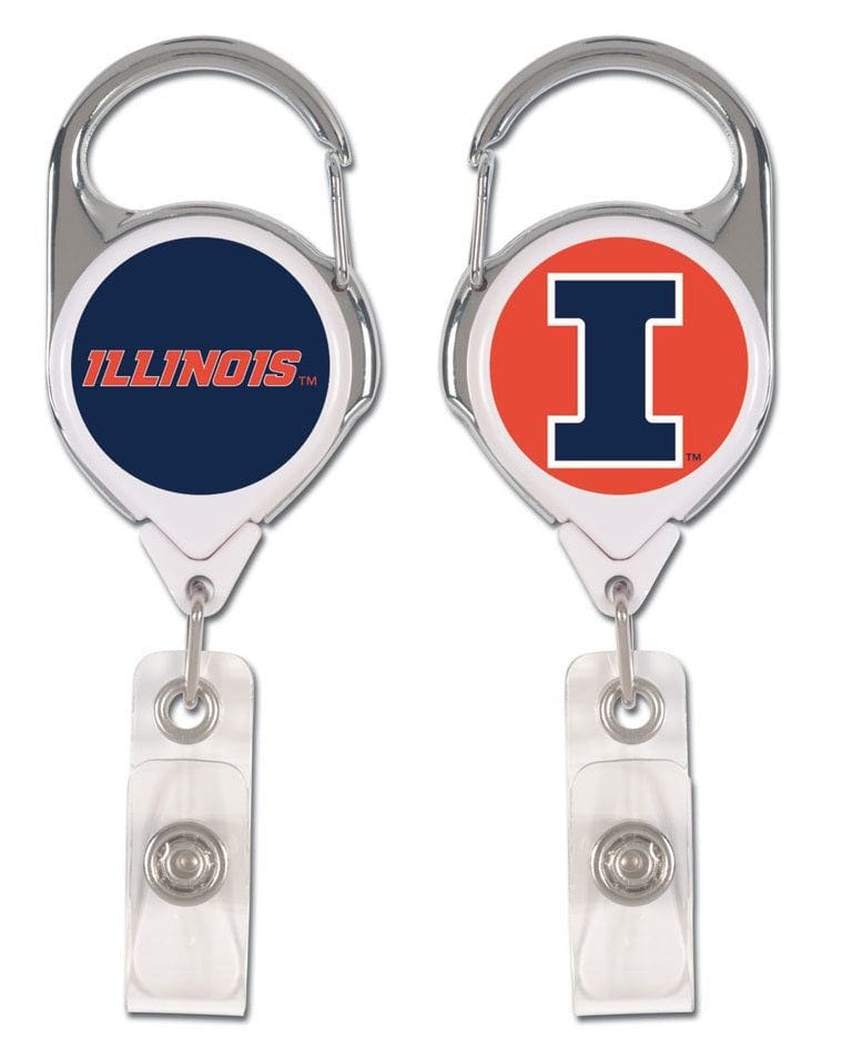 Illinois Fighting Illini Reel 2 Sided Retractable Badge Holder