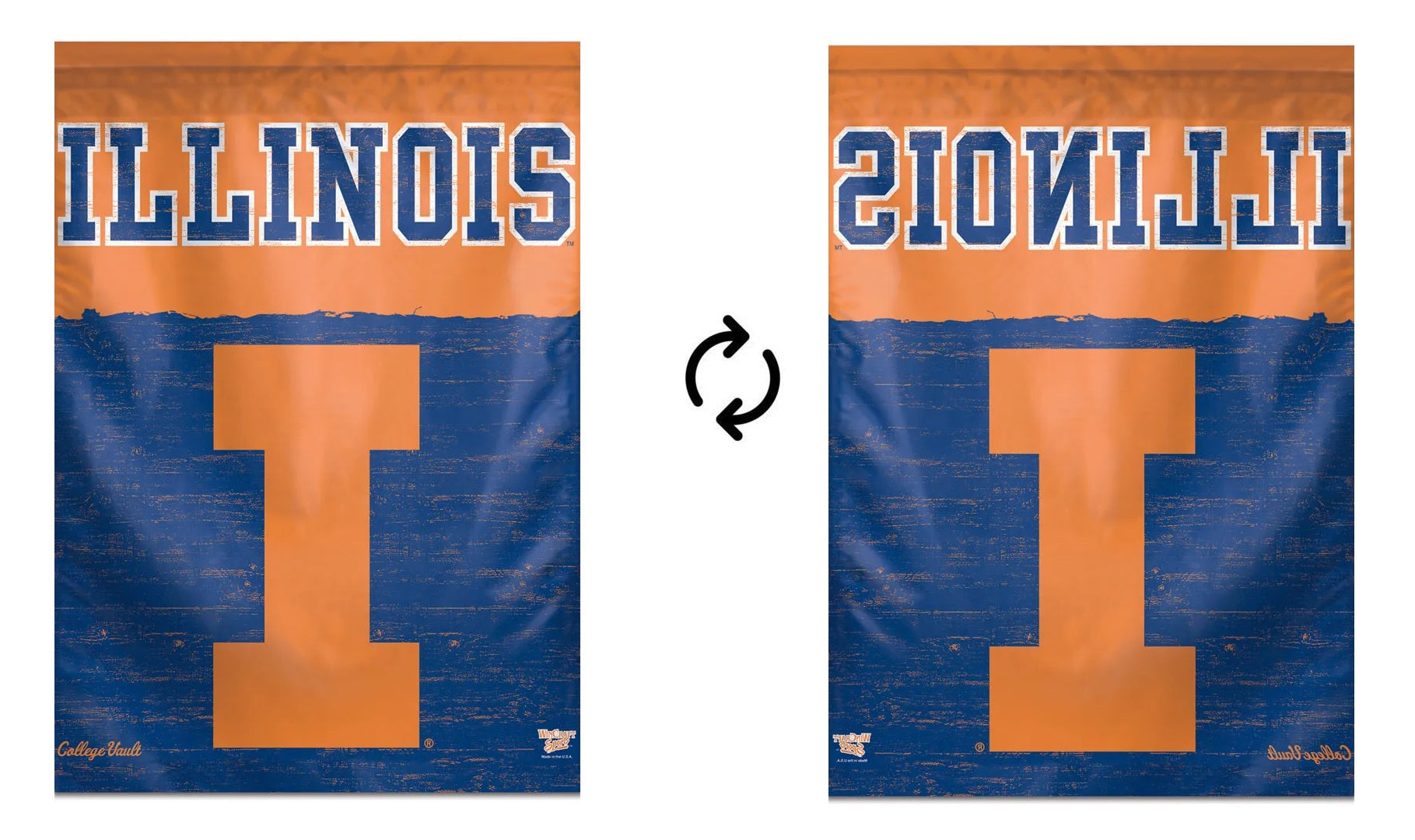 Illinois University Banner Throwback Logo
